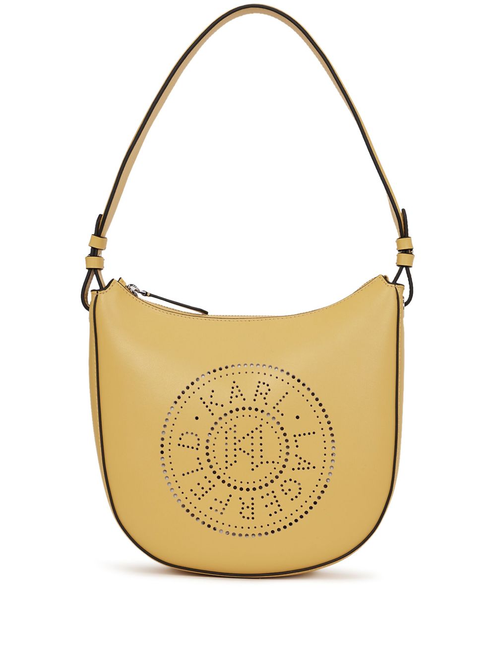 Karl Lagerfeld K/Circle Moon 穿孔logo单肩包 - 黄色