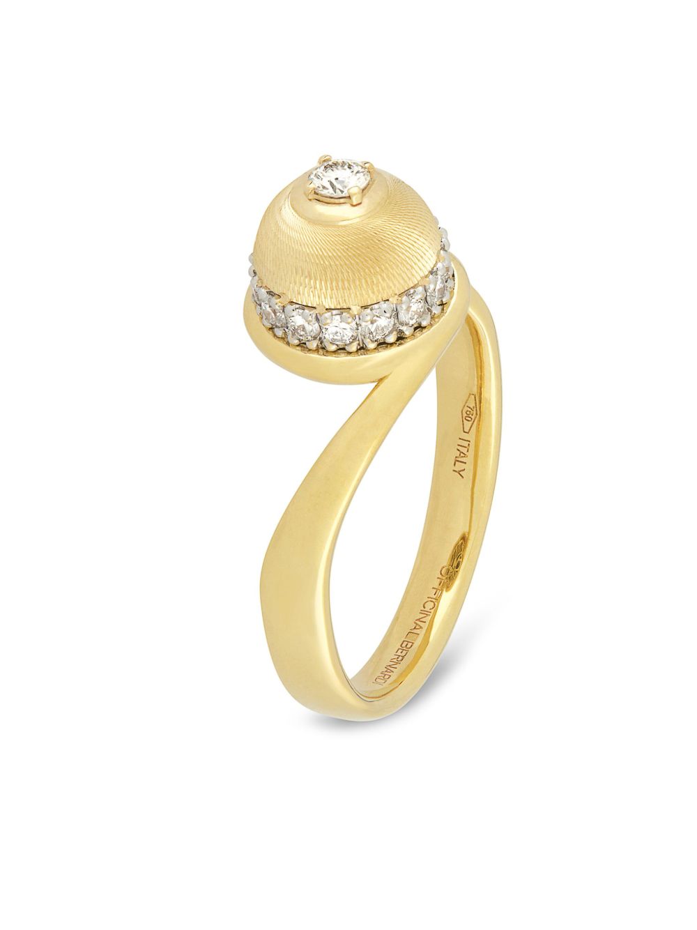 Officina Bernardi 18K黄金 Empire 钻石戒指 - 金色
