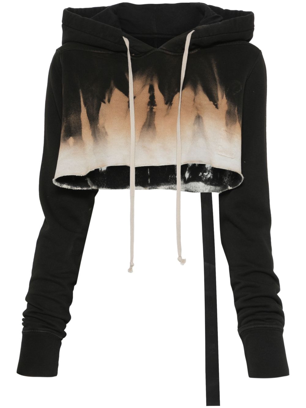 Rick Owens DRKSHDW 短款连帽衫 - 黑色