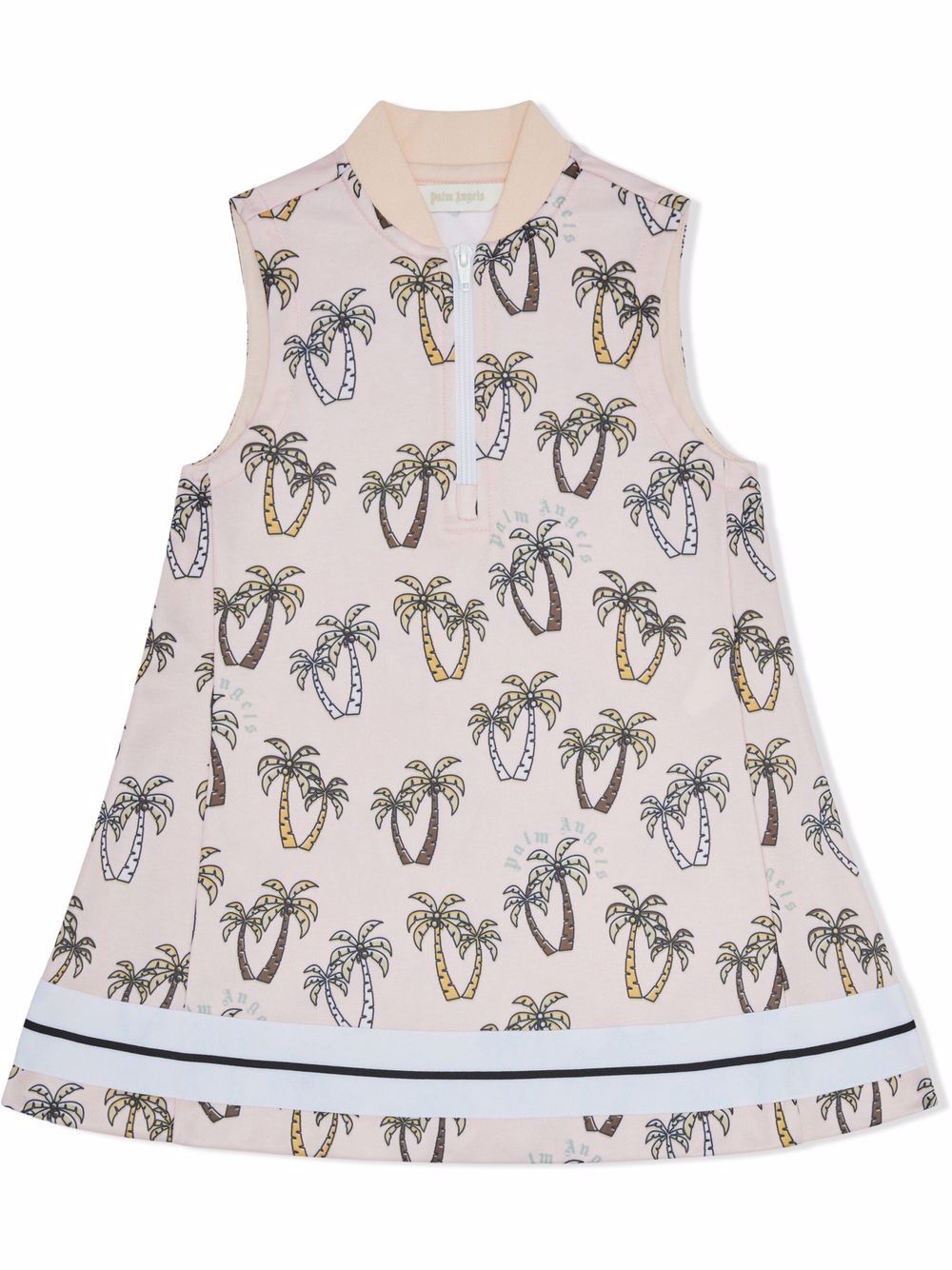 Palm Angels Kids 棕树印花运动连衣裙 - 粉色