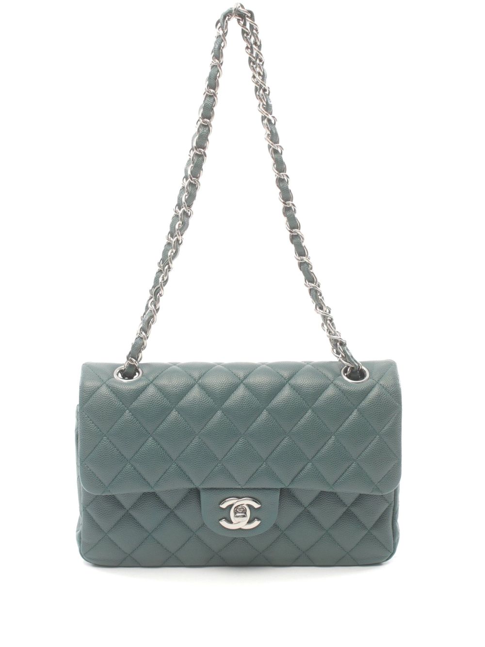 CHANEL Pre-Owned Double Flap 单肩包（2017-2018年典藏款） - 绿色