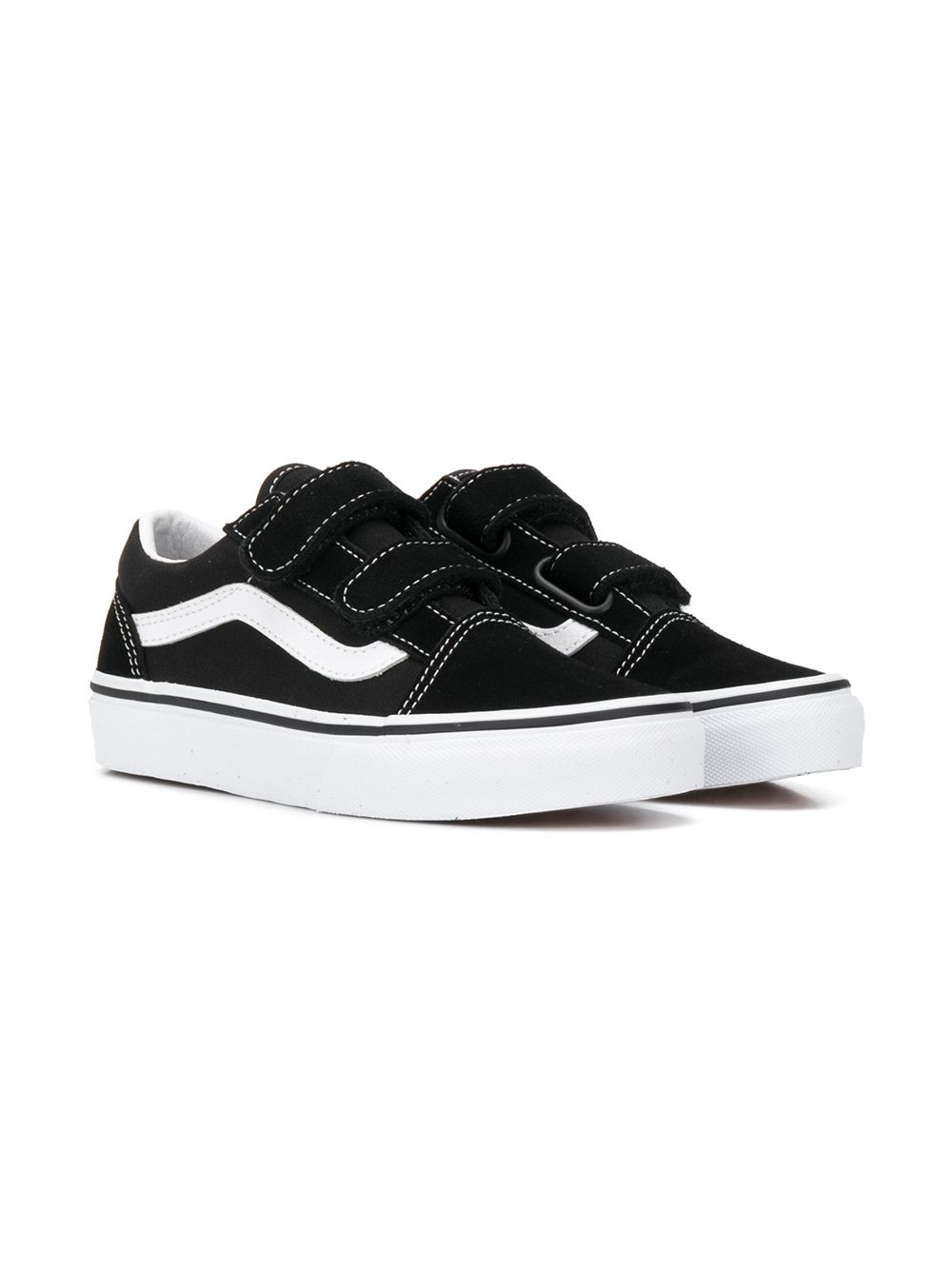 Vans Kids Authentic 多带板鞋 - 黑色