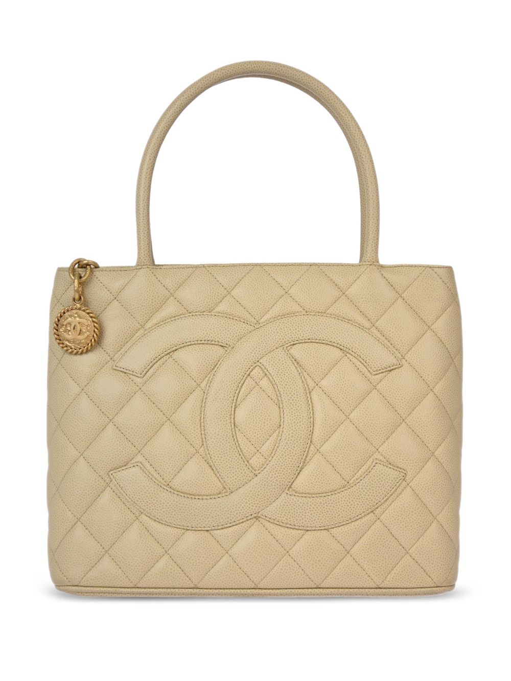 CHANEL Pre-Owned Medallion 手提包（2000年典藏款） - 中性色