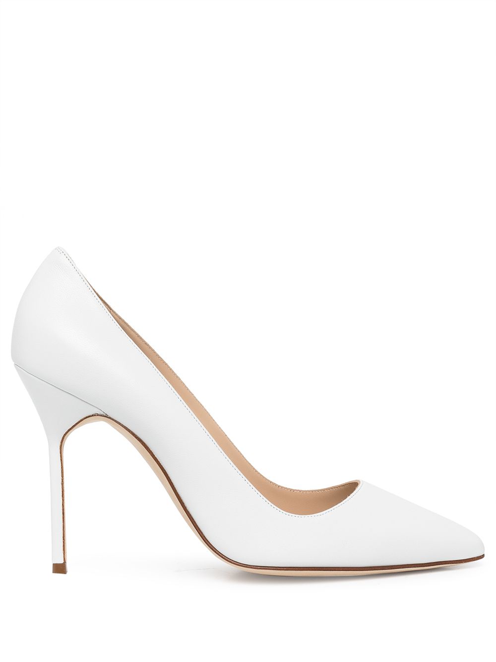 Manolo Blahnik Romy 尖头高跟鞋 - 白色