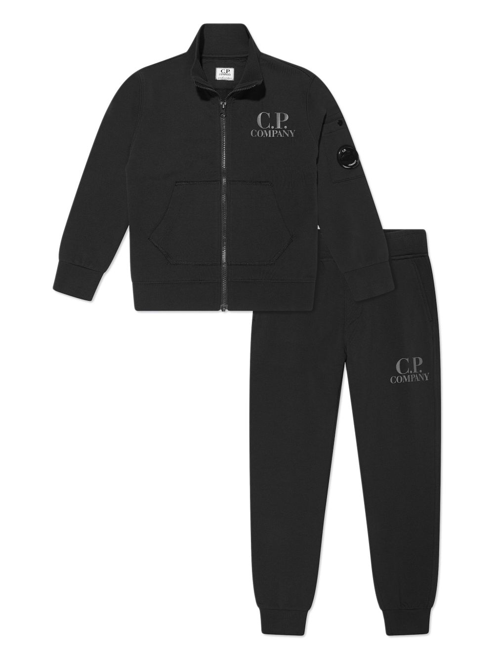 C.P. Company Kids logo运动套装 - 黑色