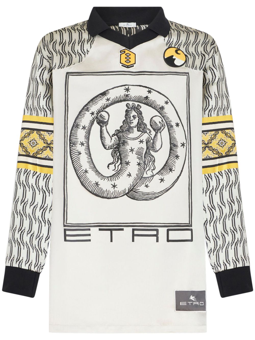 ETRO Allegory 提花polo衫 - 白色