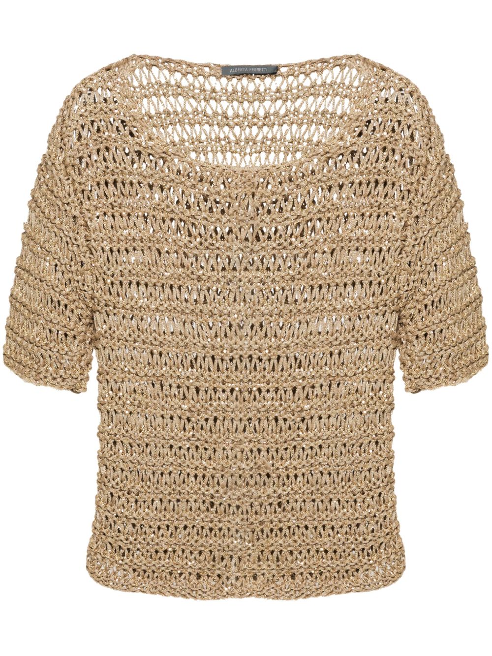 Alberta Ferretti 锁链细节针织上衣 - 中性色