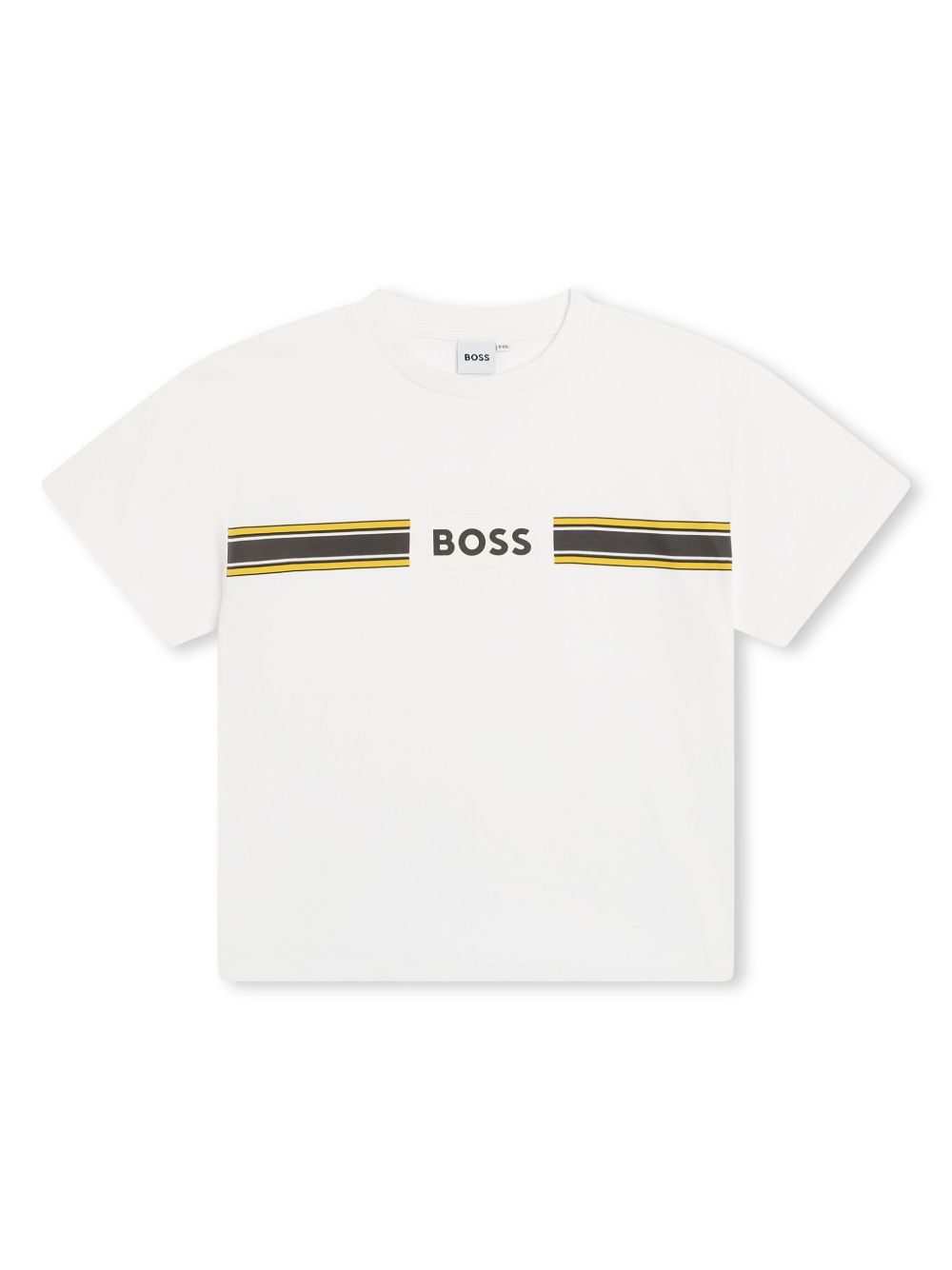 BOSS Kidswear logo印花棉T恤 - 白色