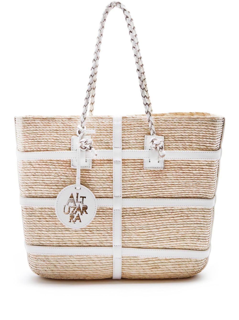Altuzarra Watermill E/W 拉菲草手提包 - 中性色