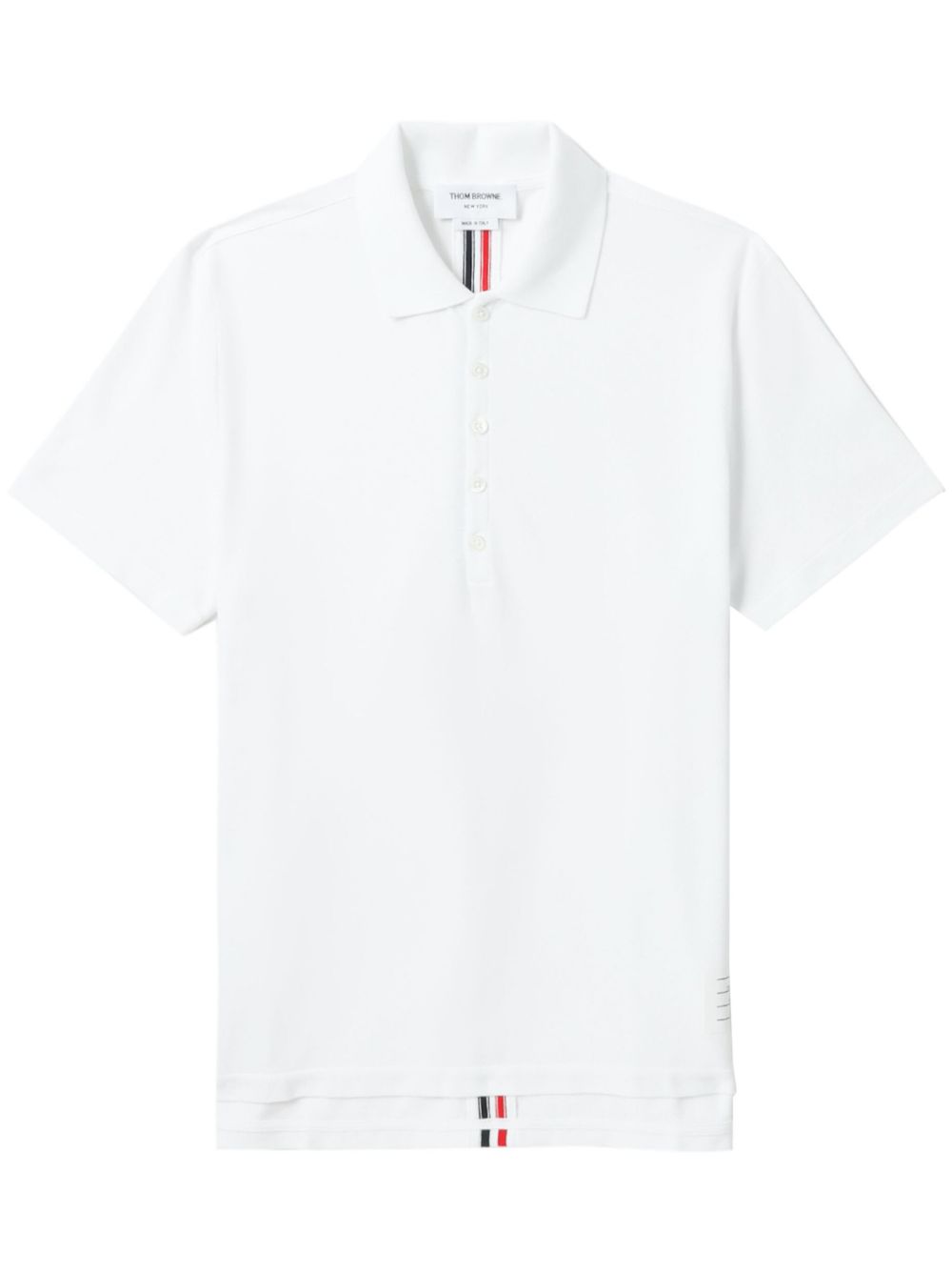 Thom Browne 后条纹polo衫 - 白色