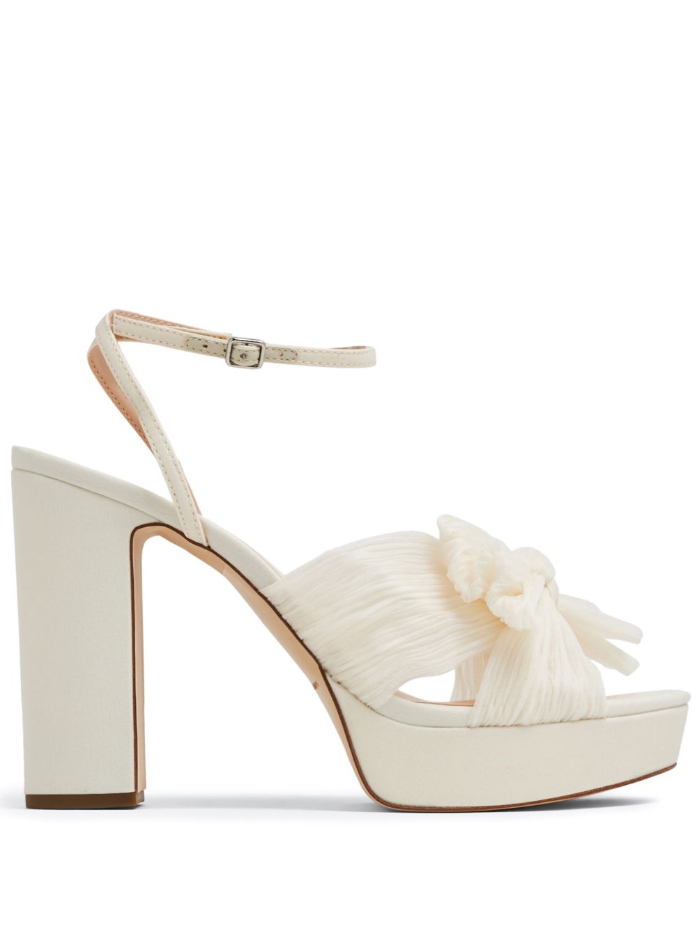 Loeffler Randall Natalia 褶饰结饰高跟凉鞋 - 白色