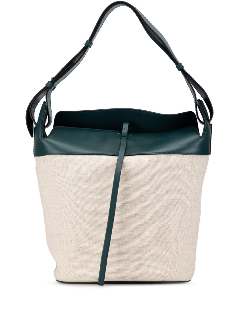 Burberry Pre-Owned 2000-2017 Leather Trimmed Canvas bucket bag - 褐色