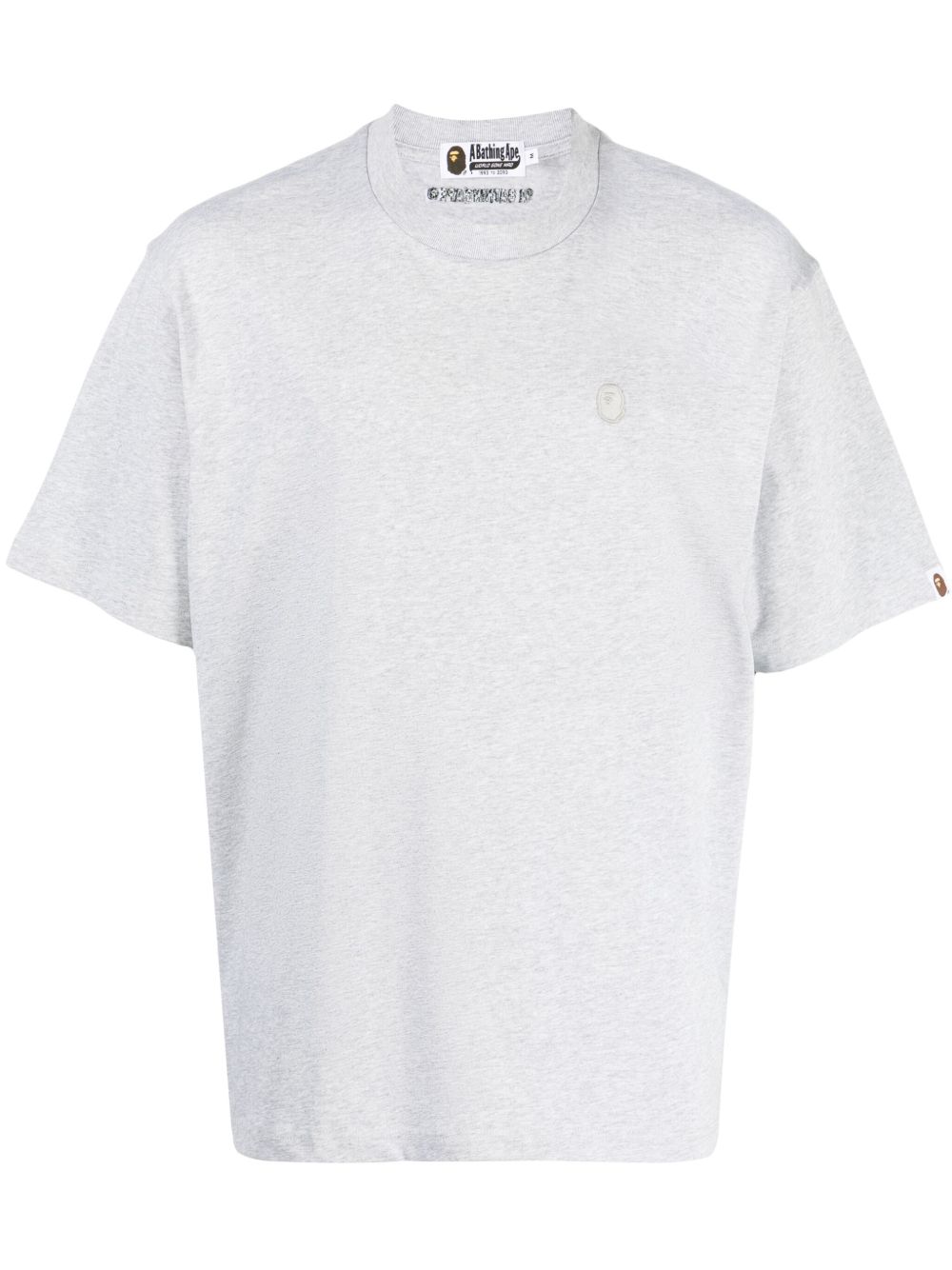 A BATHING APE® logo刺绣棉T恤 - 灰色