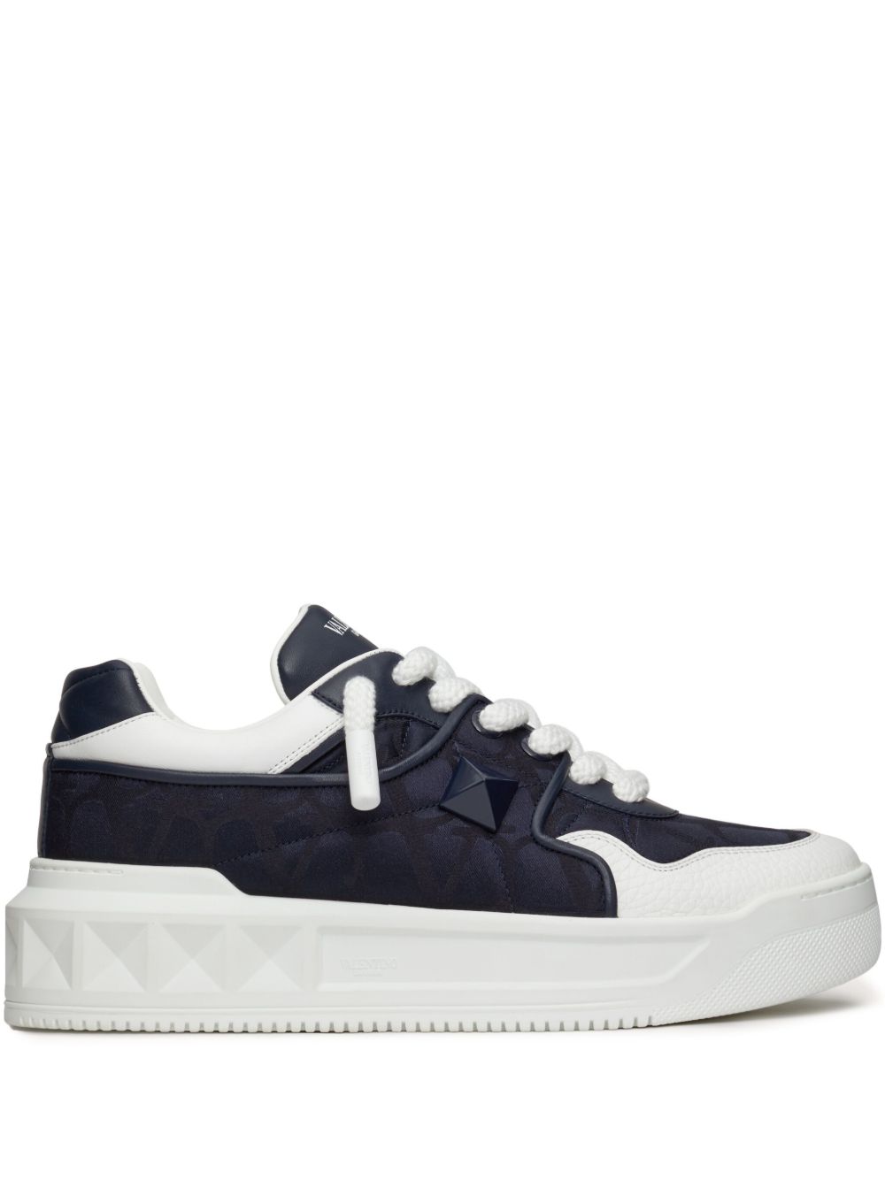 Valentino Garavani One Stud XL Toile Iconographe 运动鞋 - 蓝色