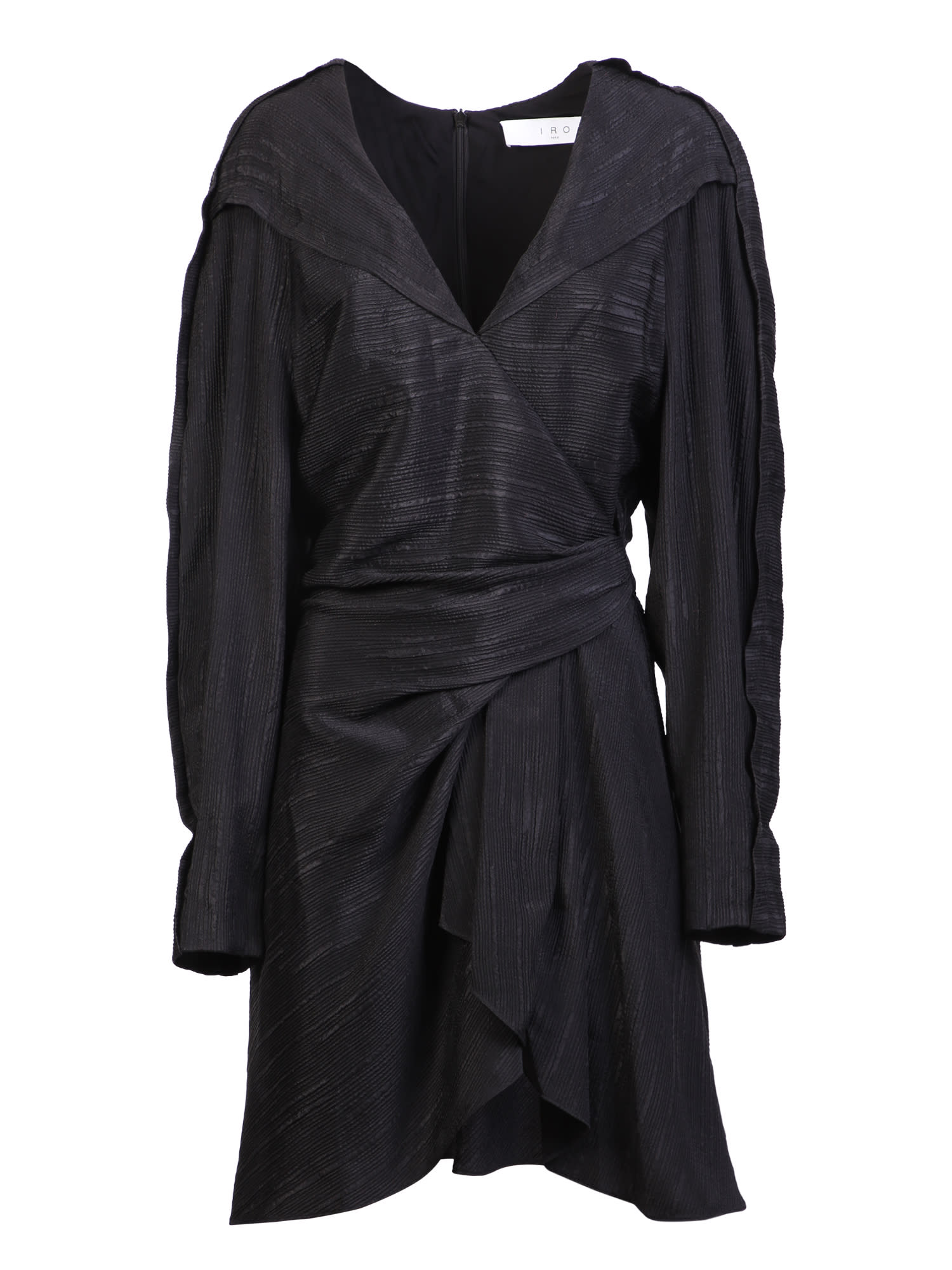 IRO Black Pleated Mini Dress