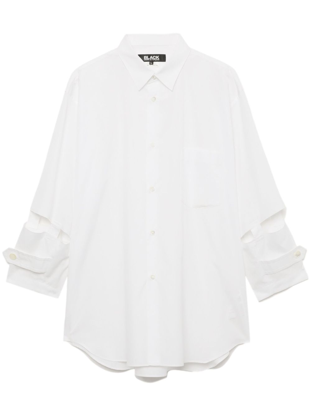 Black Comme Des Garçons 镂空衬衫 - 白色