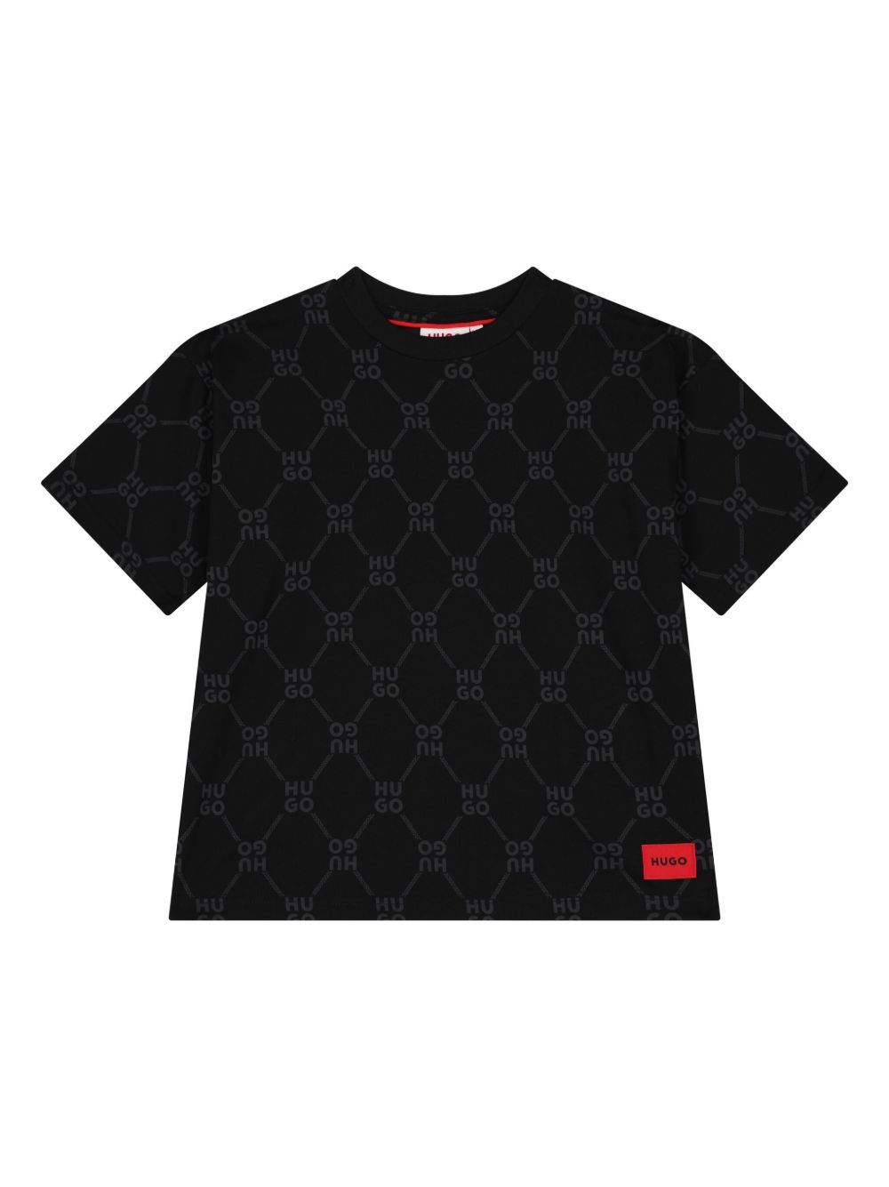HUGO KIDS logo T恤 - 黑色