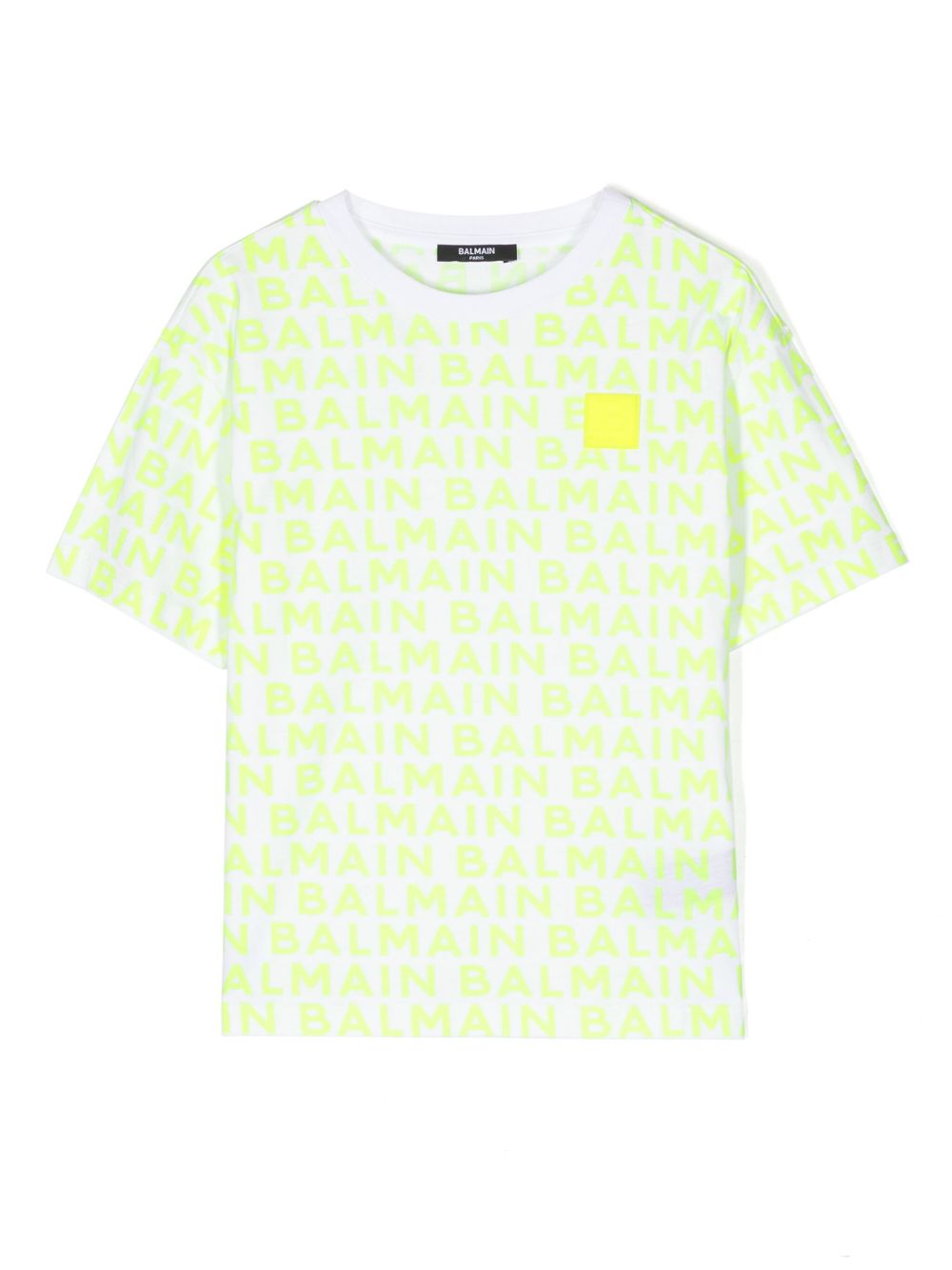 Balmain Kids logo印花棉T恤 - 白色