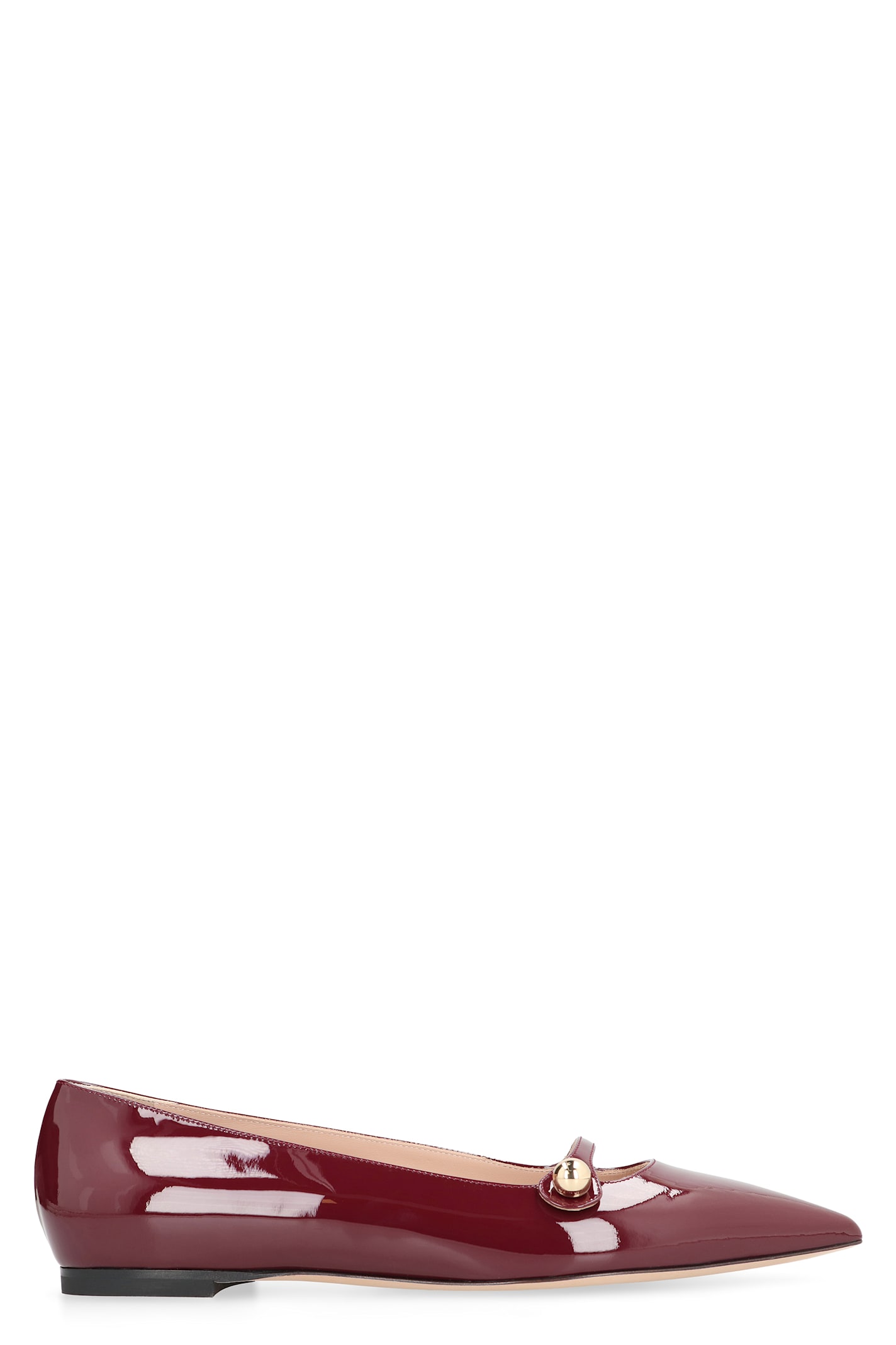 Casadei Cleo 皮革尖头芭蕾舞平底鞋