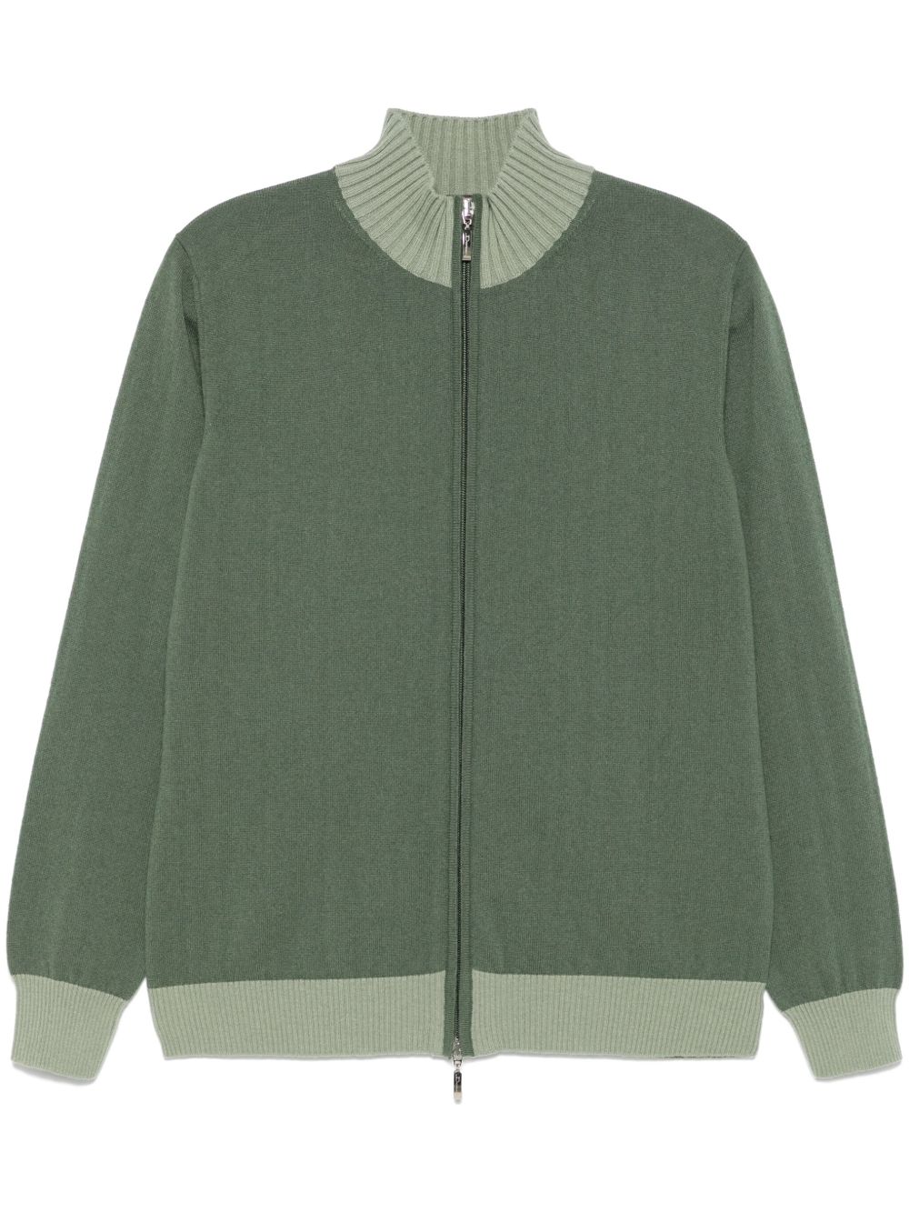 Doriani Cashmere 拉链开衫 - 绿色