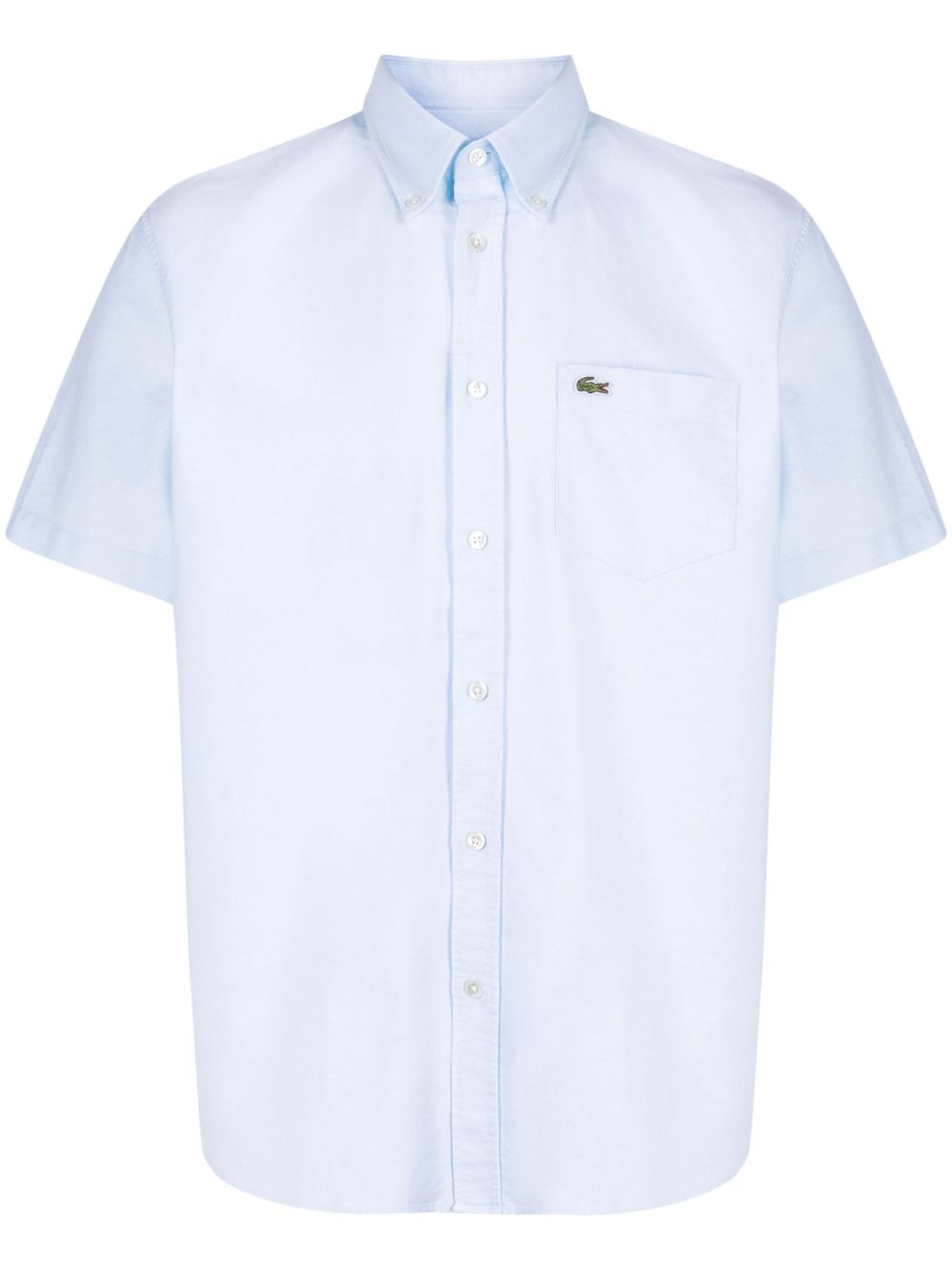 Lacoste 标贴棉衬衫 - 蓝色