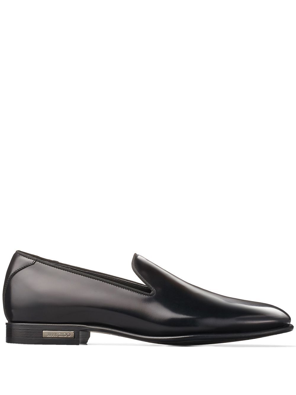 Jimmy Choo Thame 圆头乐福鞋 - 黑色