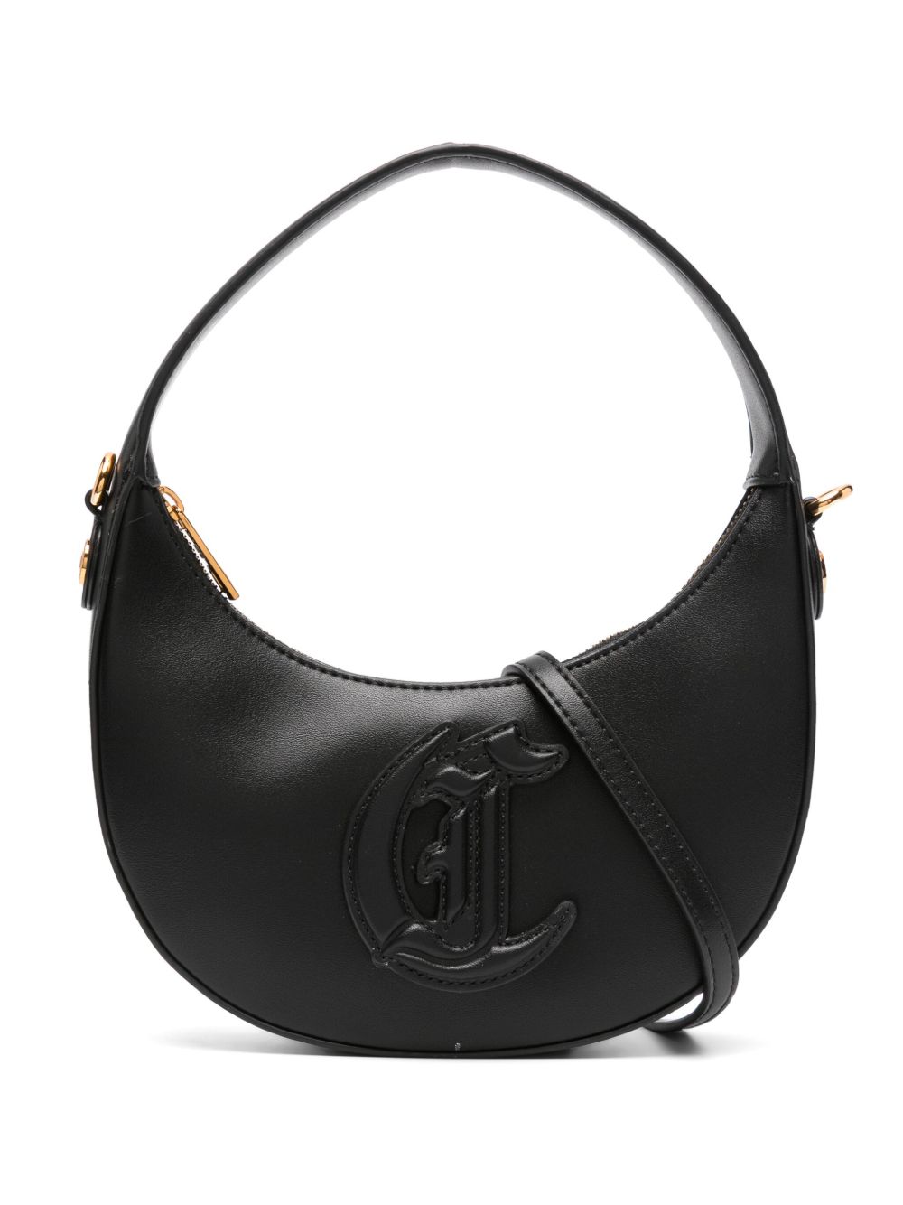 Just Cavalli 哥特风logo手提包 - 黑色