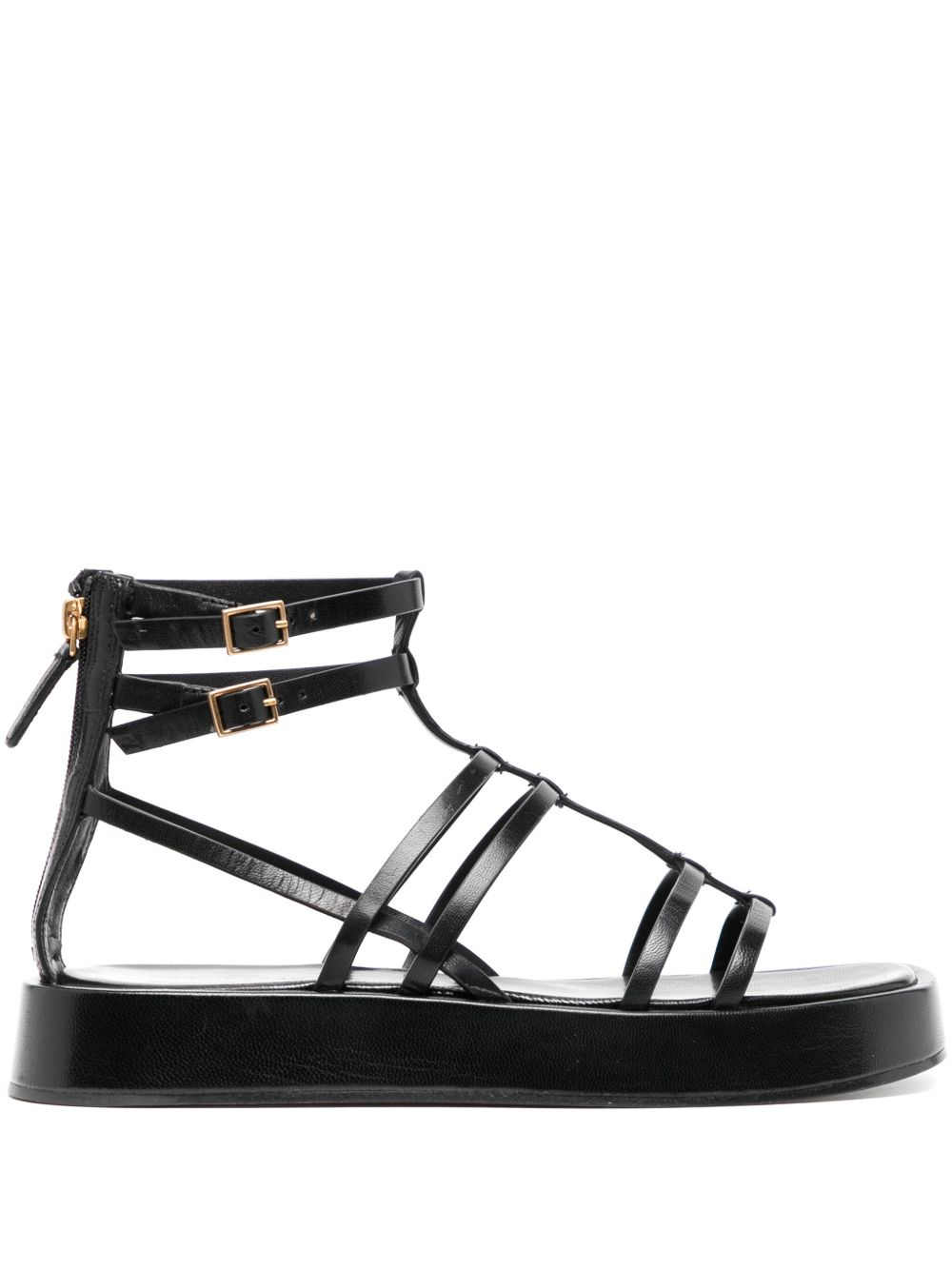 Tory Burch Capri Gladiator 厚底凉鞋 - 黑色