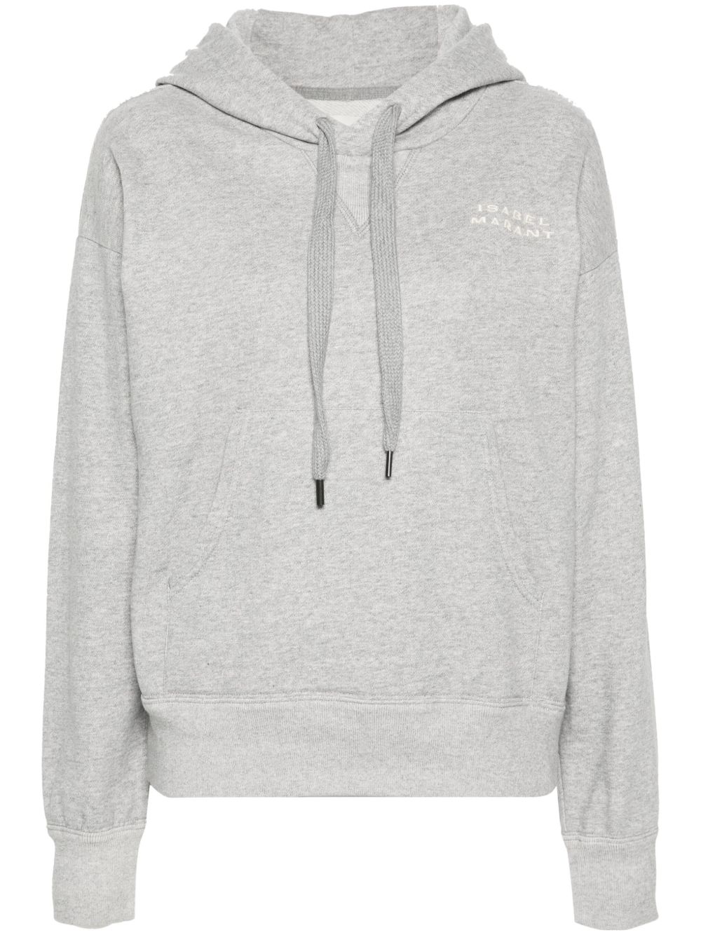 ISABEL MARANT Sylla logo刺绣连帽衫 - 灰色