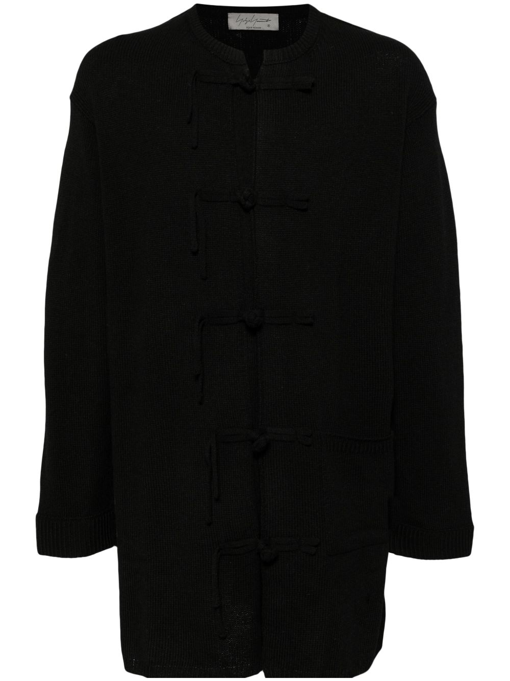 Yohji Yamamoto 盘扣开衫 - 黑色