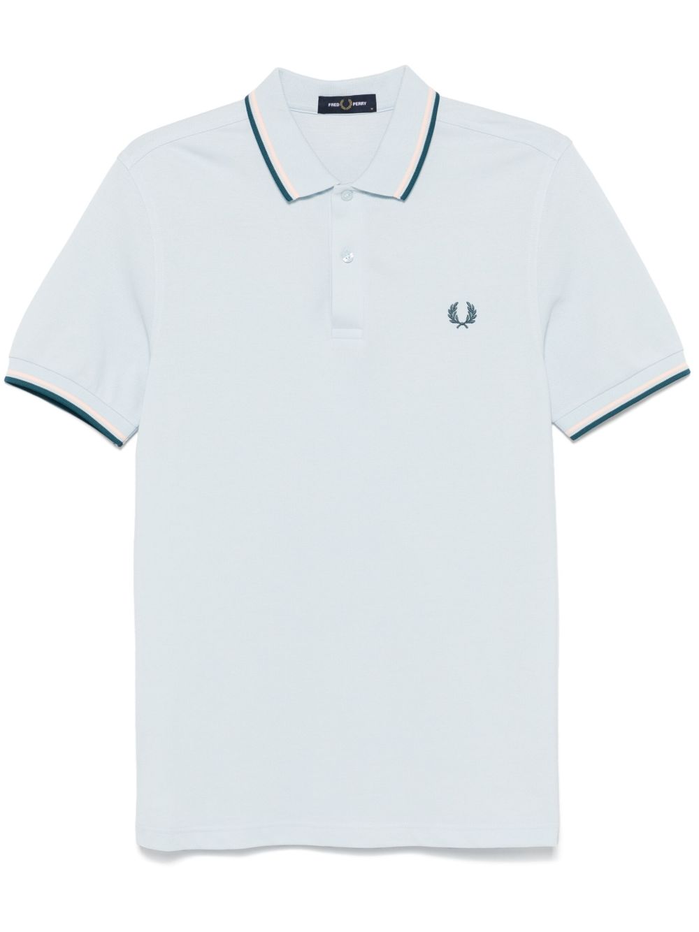Fred Perry logo刺绣polo衫 - 蓝色