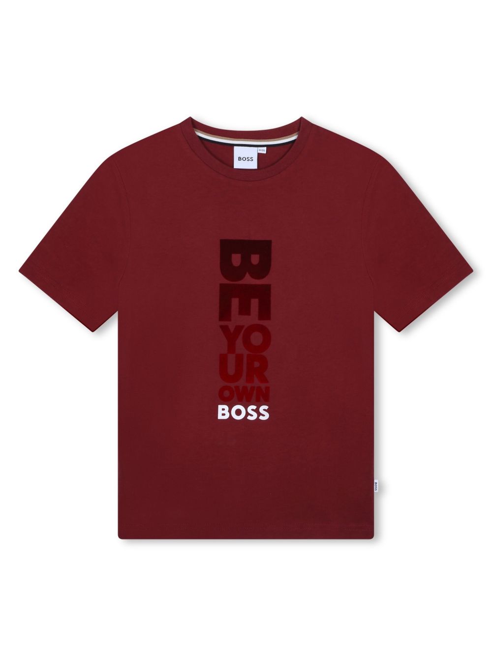 BOSS Kidswear logo印花棉T恤 - 红色