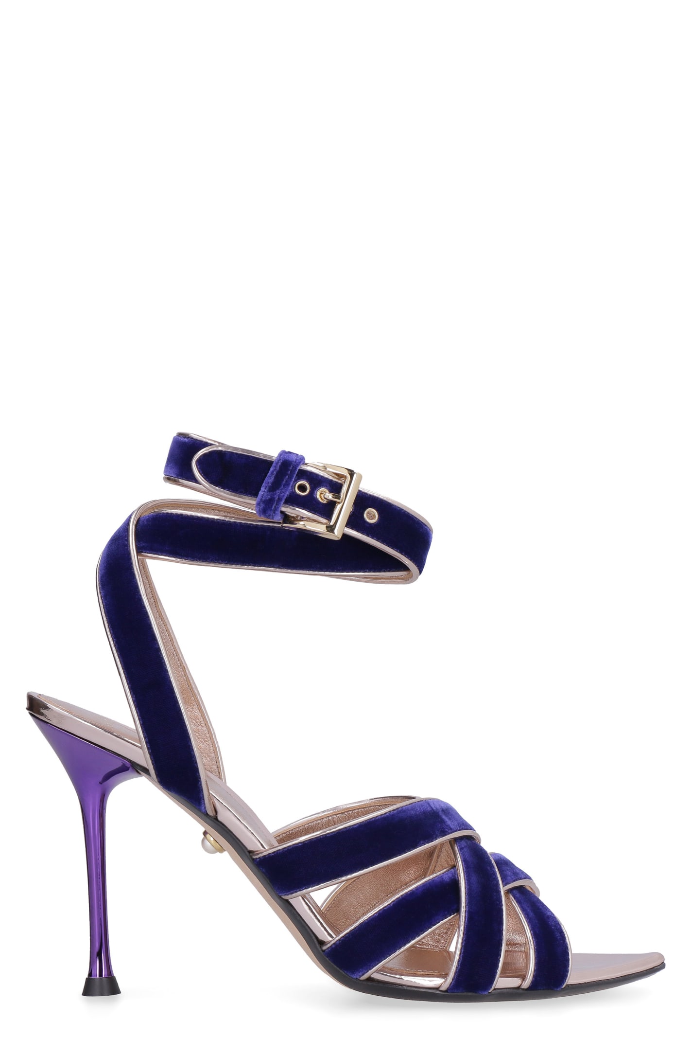 Alevì Liza Velvet Sandal With Heel