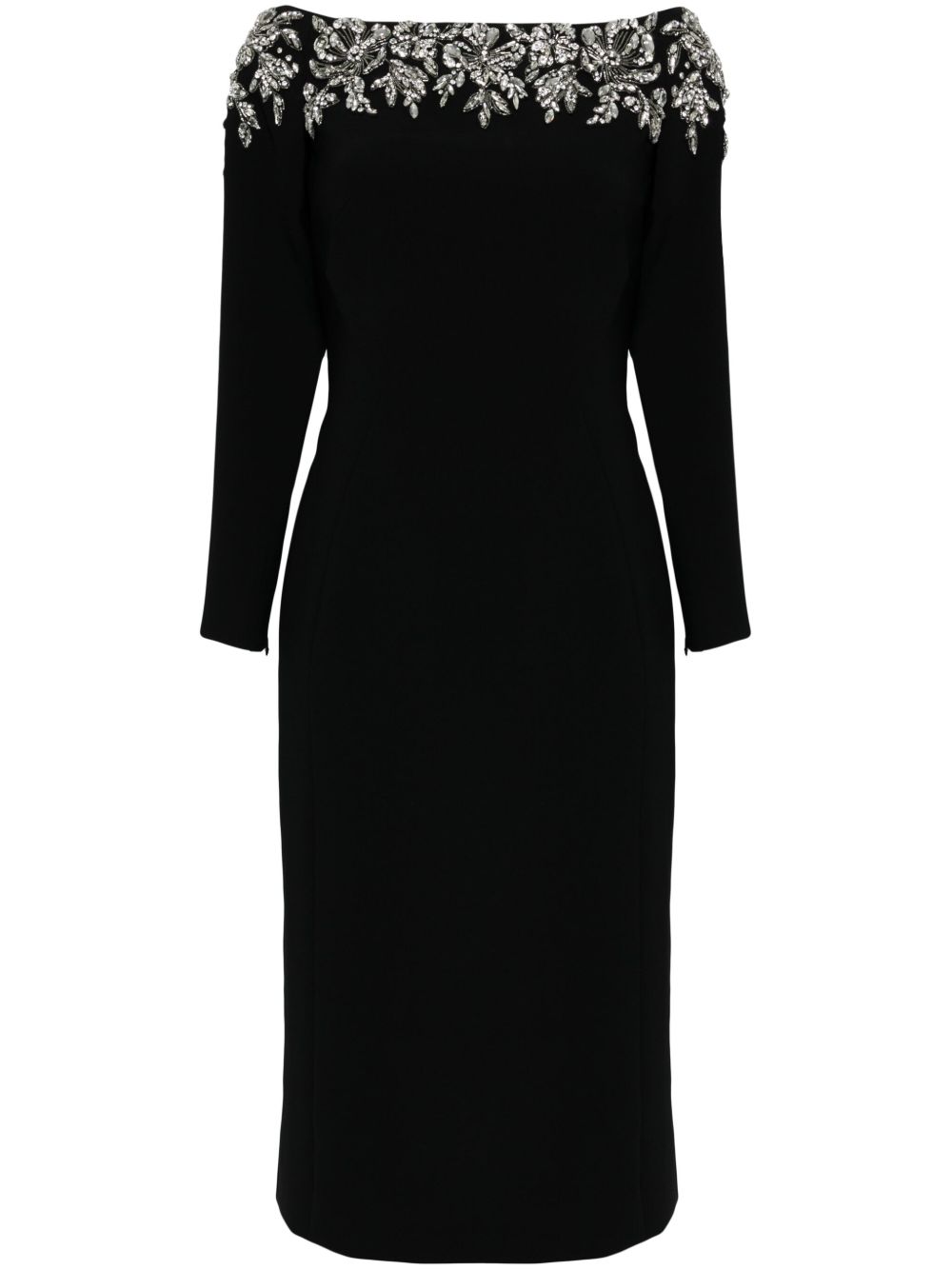 Jenny Packham Rosabel 晶饰连衣裙 - 黑色