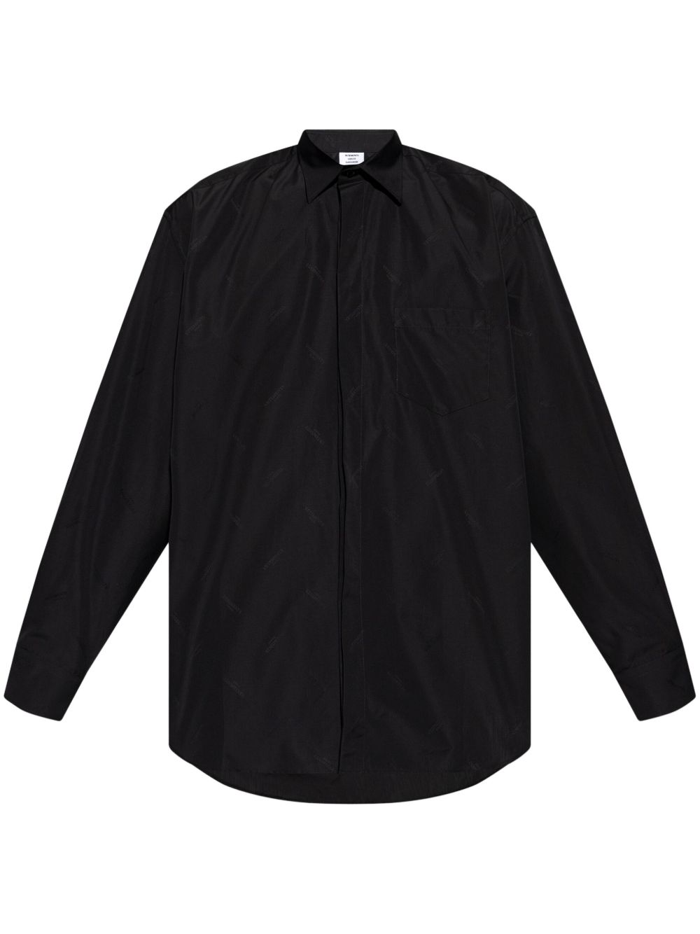 VETEMENTS logo刺绣衬衫 - 黑色