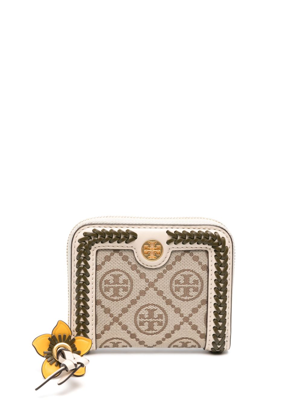 Tory Burch T字经典logo皮质钱包 - 中性色