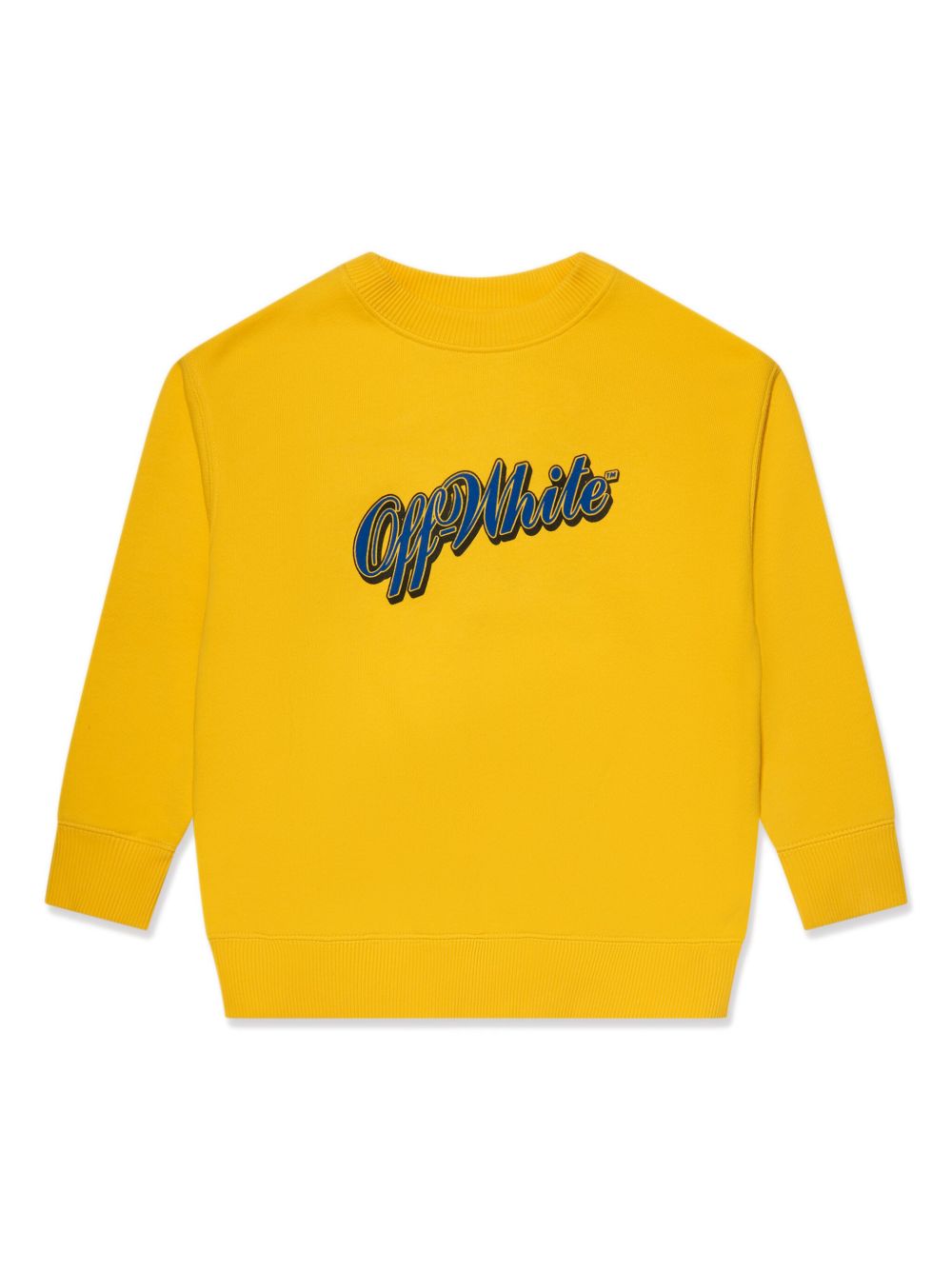 Off-White Kids Baseball logo棉卫衣 - 黄色
