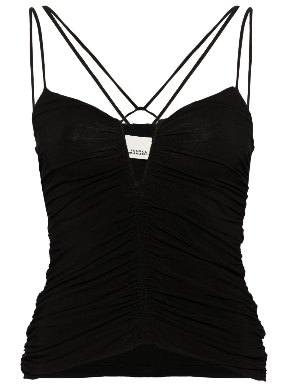 ISABEL MARANT Leila 褶饰上衣 - 黑色