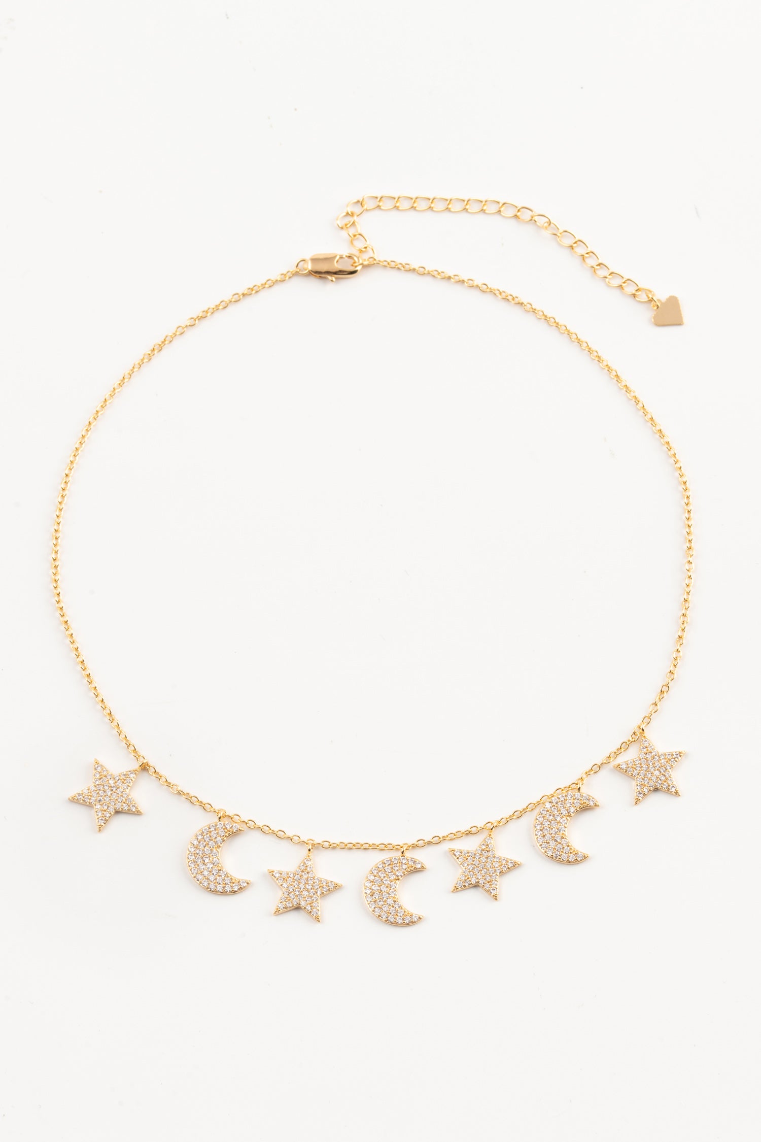 MELUSINA BIJOUX Collana Charms Lune e Stelle Oro