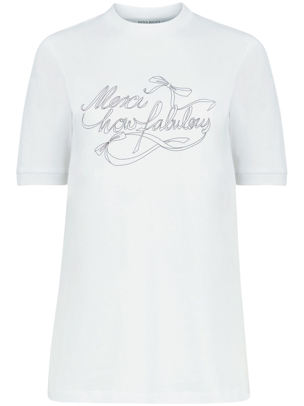 Nina Ricci How Famualus 棉T恤 - 白色