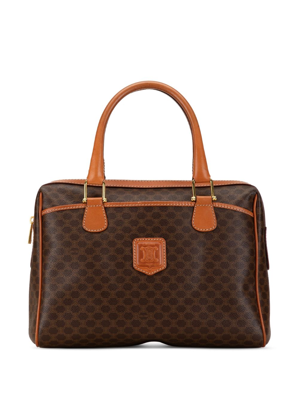Céline Pre-Owned Macadam 涂层帆布手提包（1995年典藏款） - 褐色