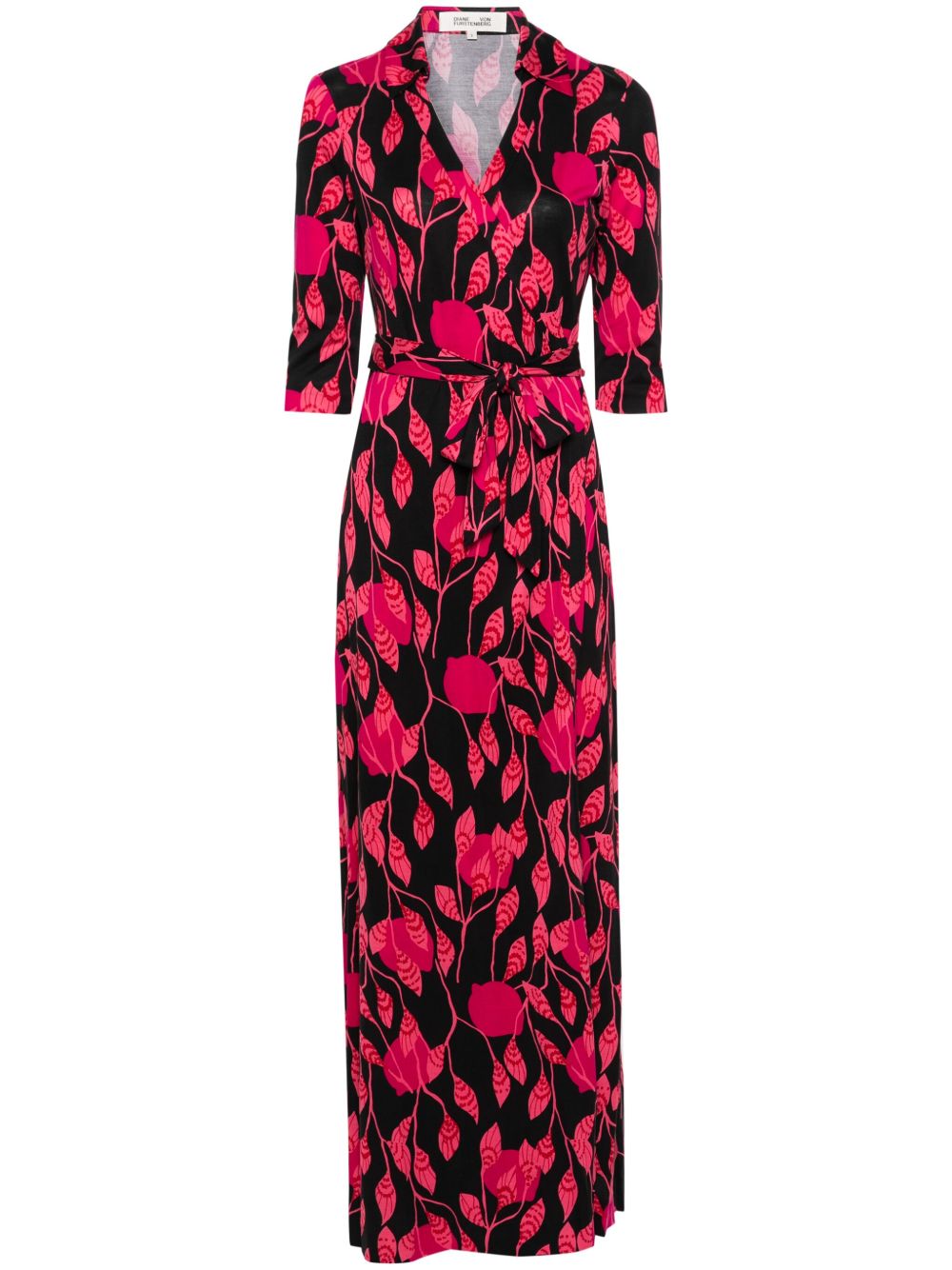 DVF Diane von Furstenberg Abigail 裹身式连衣裙 - 黑色