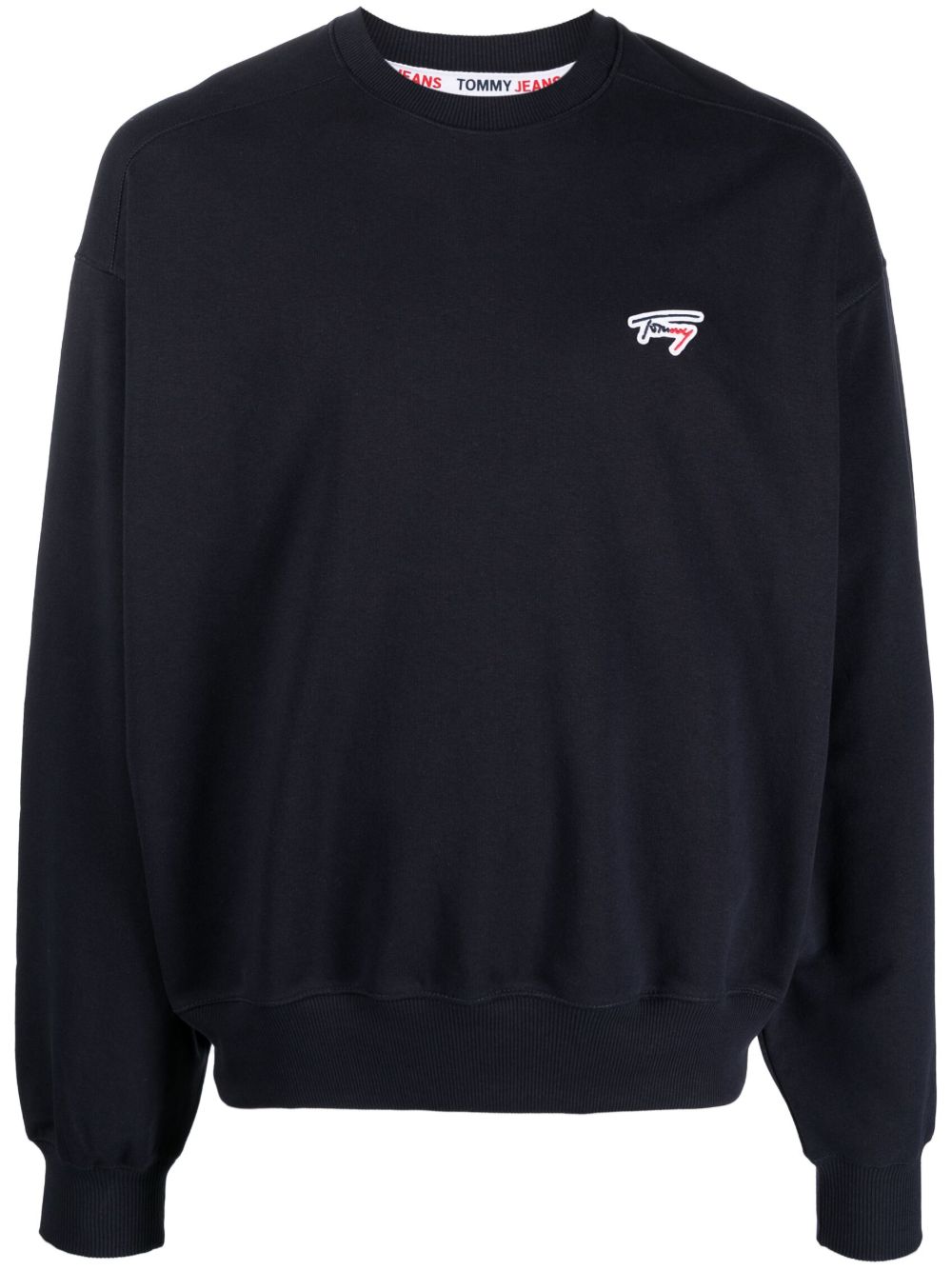 Tommy Jeans 标贴罗纹卫衣 - 蓝色