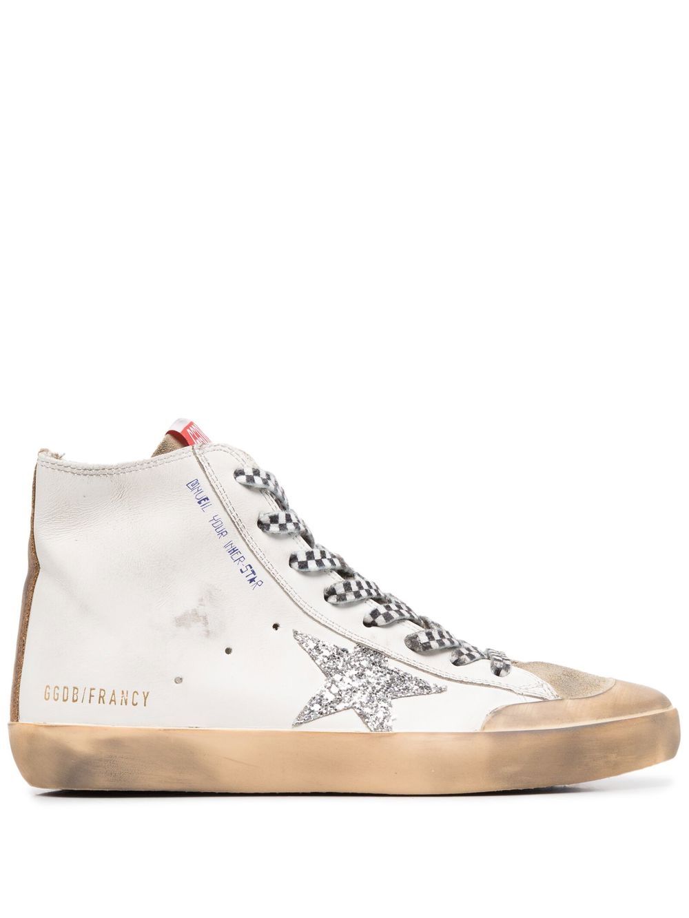 Golden Goose 高帮皮质运动鞋 - 白色
