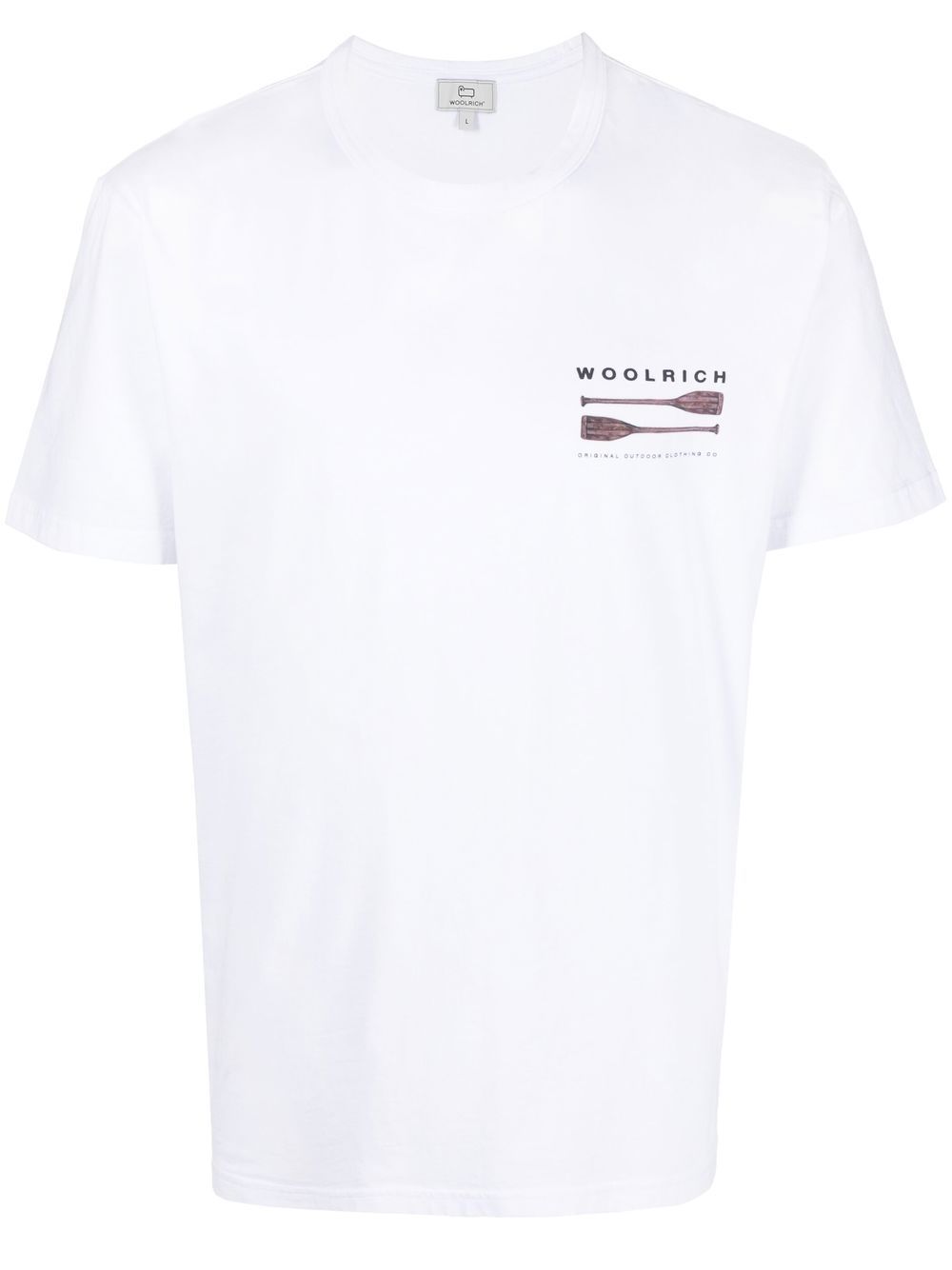 Woolrich logo印花棉T恤 - 白色