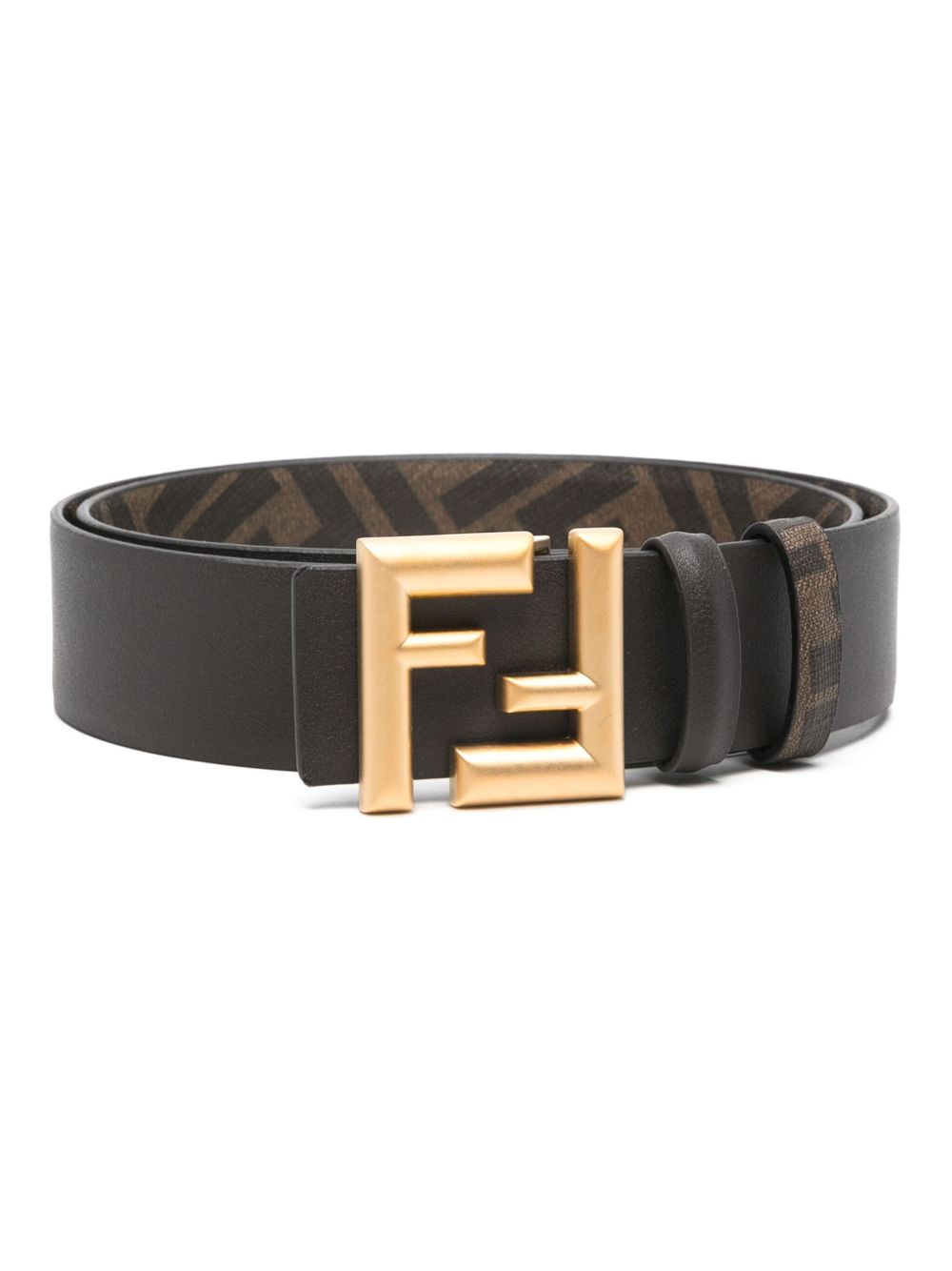 FENDI FF Rounded 腰带 - 褐色