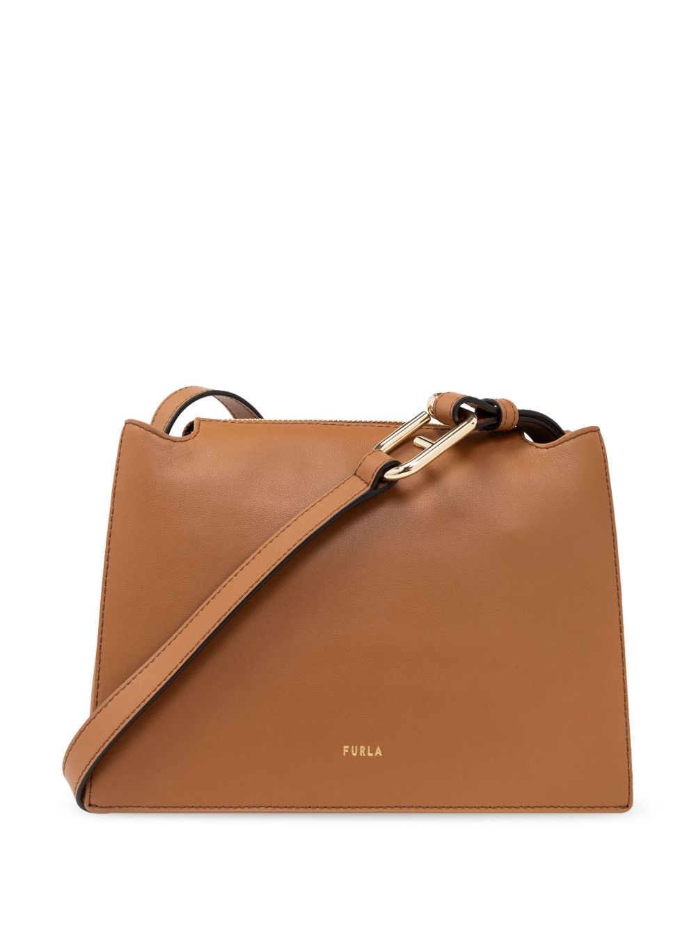 Furla Nuvola 皮质单肩包 - 褐色