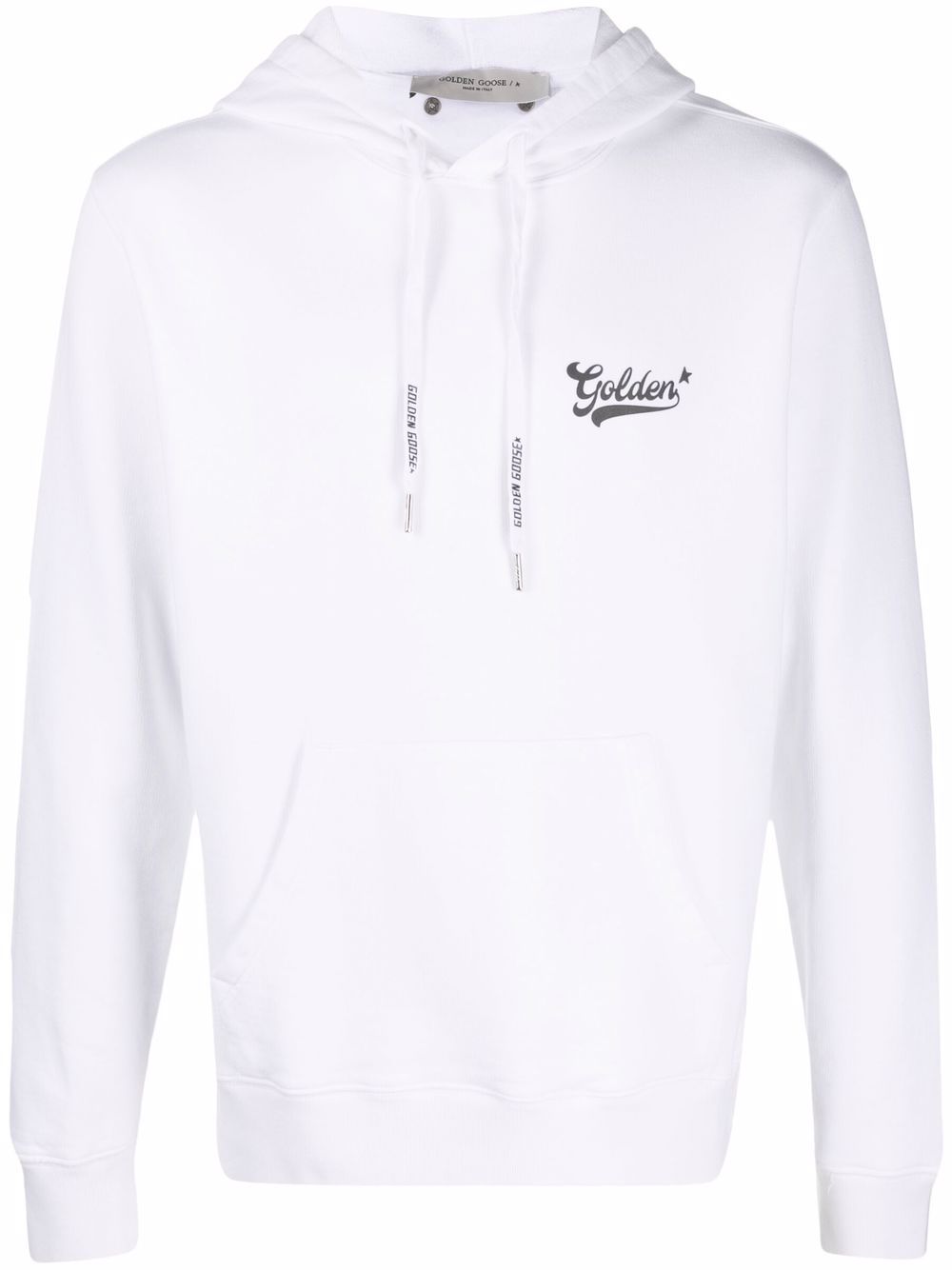 Golden Goose logo印花连帽衫 - 白色