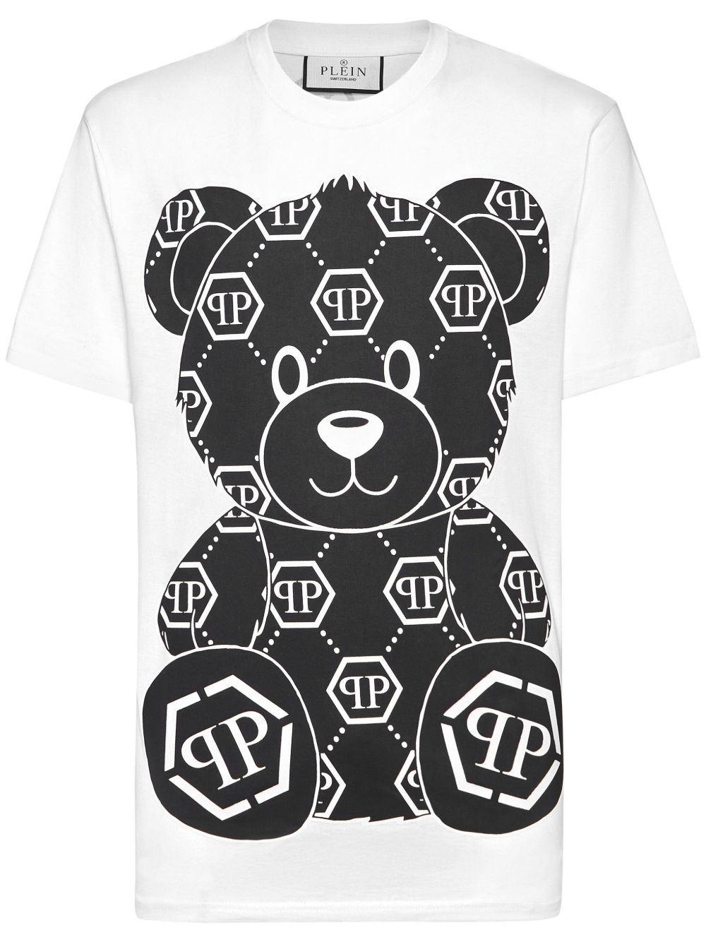 Philipp Plein Teddy Bear 印花T恤 - 白色