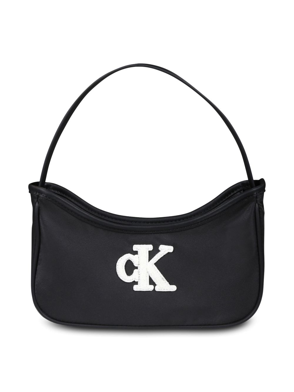 Calvin Klein Kids 标贴单肩包 - 黑色